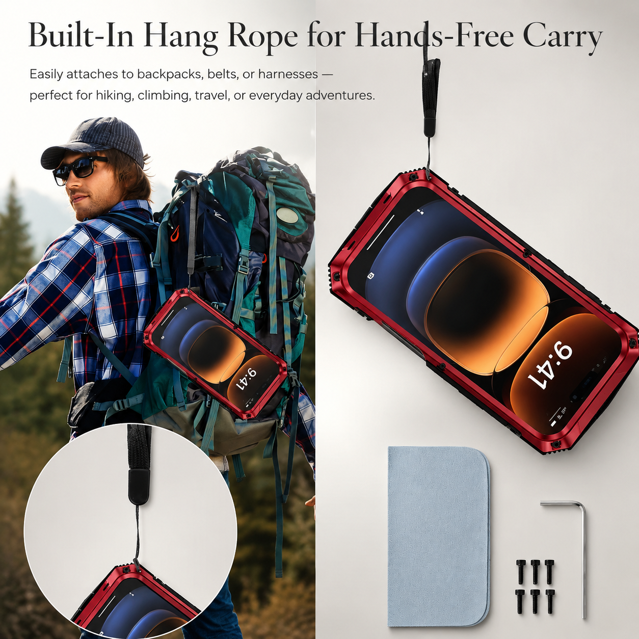 Premium Luxury iPhone Case MagSafe Compatible Military Metal Armor Cover Slide Camera Protector Tempered Glass Screen Shockproof Full Body Waterproof Rugged Design