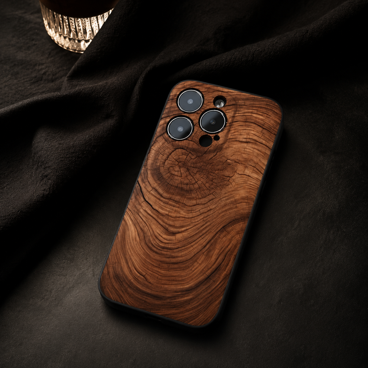 Premium Luxury iPhone Case MagSafe Compatible Natural Wood Back Cover TPU Bumper Shockproof Camera Protection Ultra Thin Slim Design Finish
