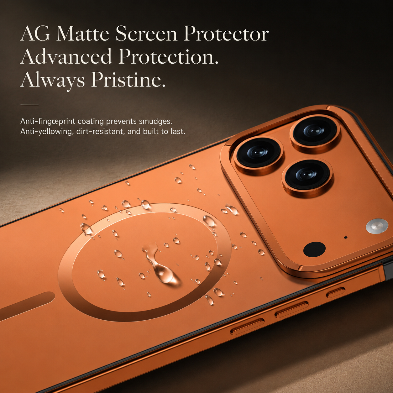 Premium Luxury iPhone Case MagSafe Compatible Orange Aluminum Alloy Cover Magnetic Glass Camera Protection Shockproof Matte Anti Scratch Protective Durable Design