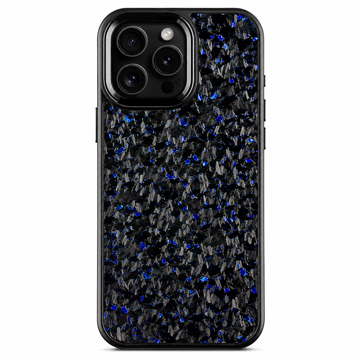 Premium Luxury iPhone Case MagSafe Compatible Real Forged Carbon Fiber Cover Metal Lens Button Shockproof Dual Layer Full Coverage Protective Design