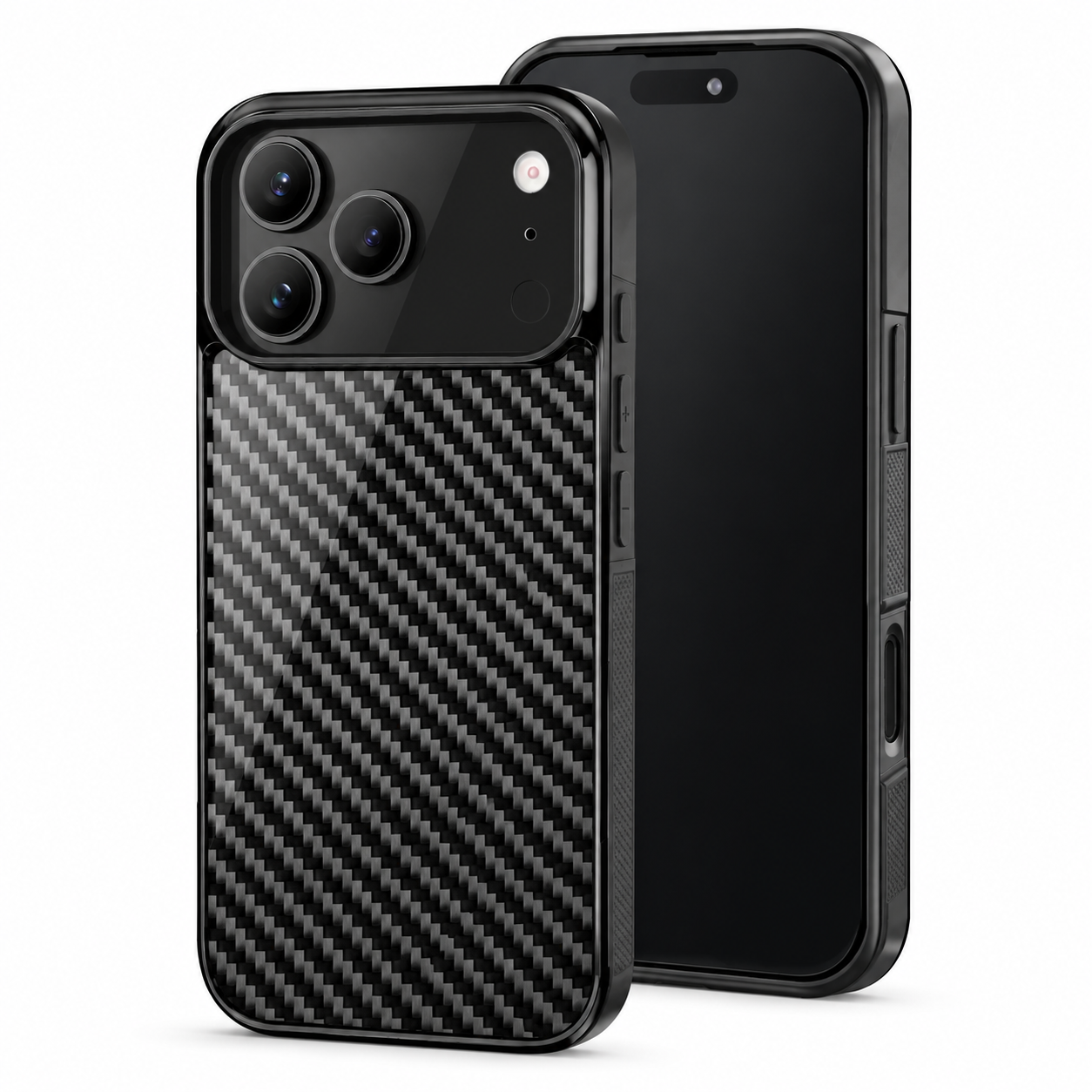 Premium Luxury iPhone Case MagSafe Compatible Real Forged Carbon Fiber Cover Shockproof Full Coverage TPU Hybrid Non Slip Durable Protective Design