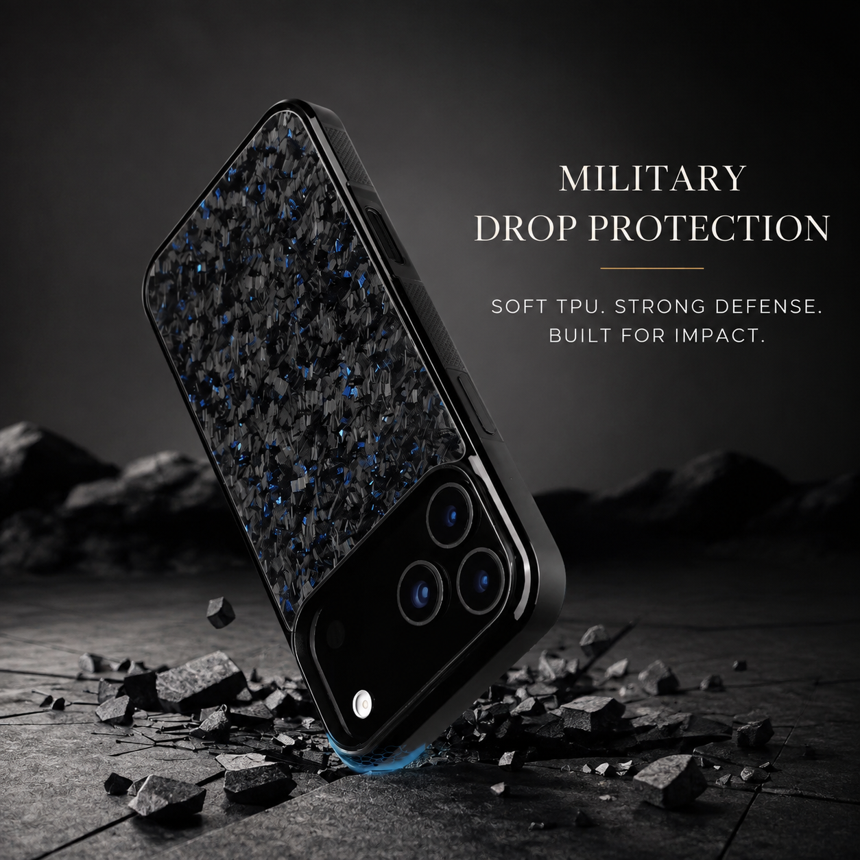 Premium Luxury iPhone Case MagSafe Compatible Real Forged Carbon Fiber Cover Shockproof Full Coverage TPU Hybrid Non Slip Durable Protective Design