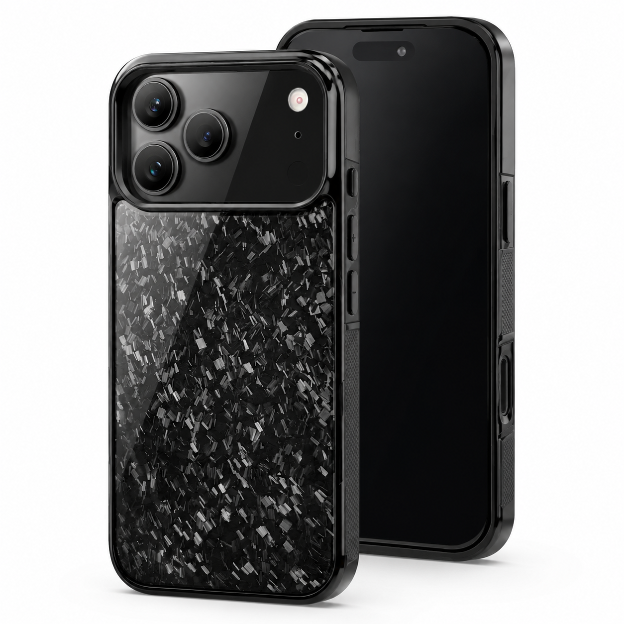 Premium Luxury iPhone Case MagSafe Compatible Real Forged Carbon Fiber Cover Shockproof Full Coverage TPU Hybrid Non Slip Durable Protective Design