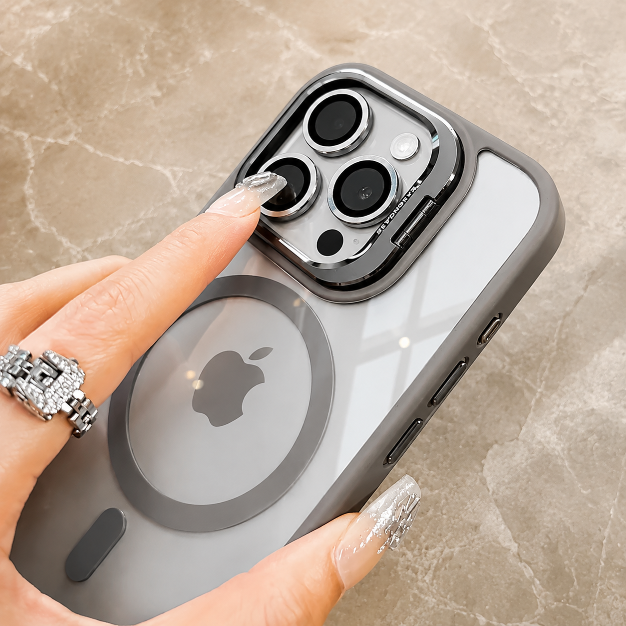 Premium Luxury iPhone Case MagSafe Compatible Shockproof Bumper Cover Full Body Protection Camera Lens Guard Slim Durable Design Finish