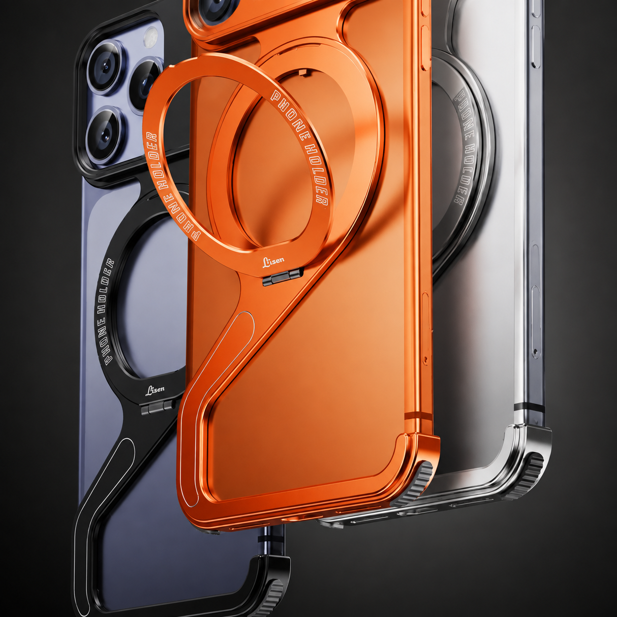 Premium Luxury iPhone Case MagSafe Compatible Z Shape Aluminum Alloy Frameless Cover Metal Shockproof Slim Minimal Protective Durable Design