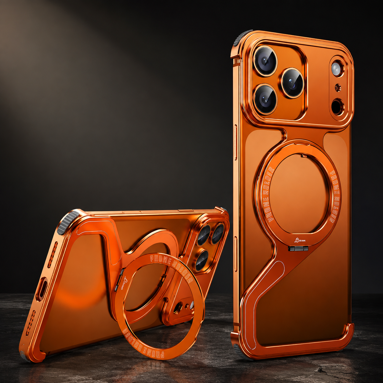 Premium Luxury iPhone Case MagSafe Compatible Z Shape Aluminum Alloy Frameless Cover Metal Shockproof Slim Minimal Protective Durable Design