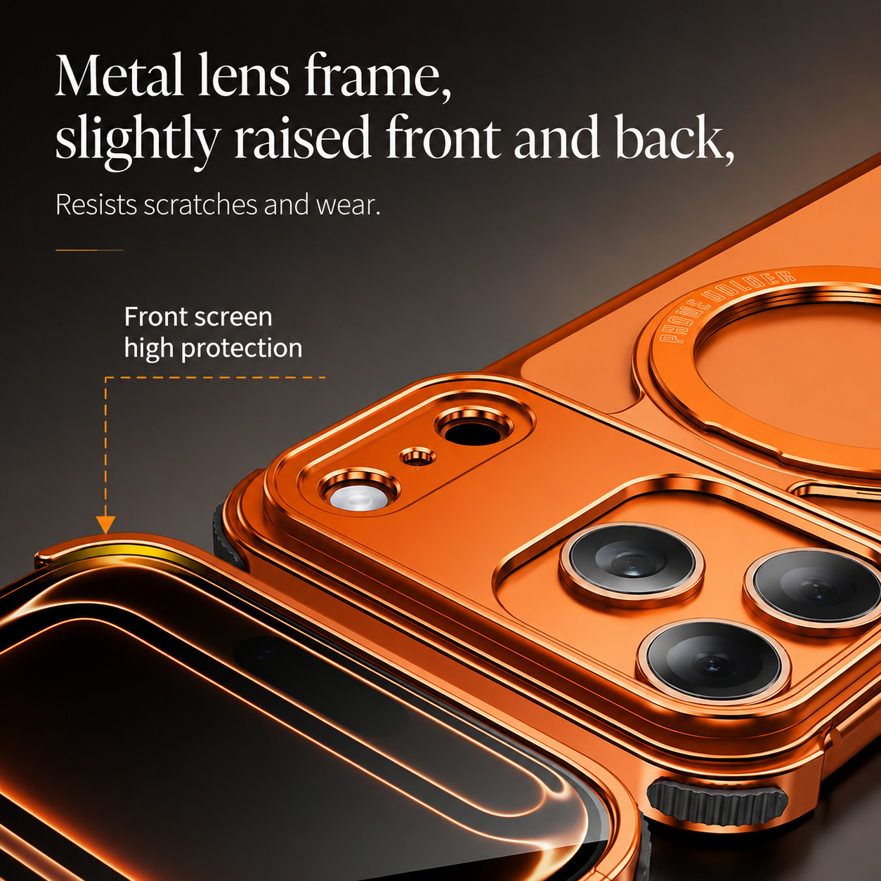Premium Luxury iPhone Case MagSafe Compatible Z Shape Aluminum Alloy Frameless Cover Metal Shockproof Slim Minimal Protective Durable Design