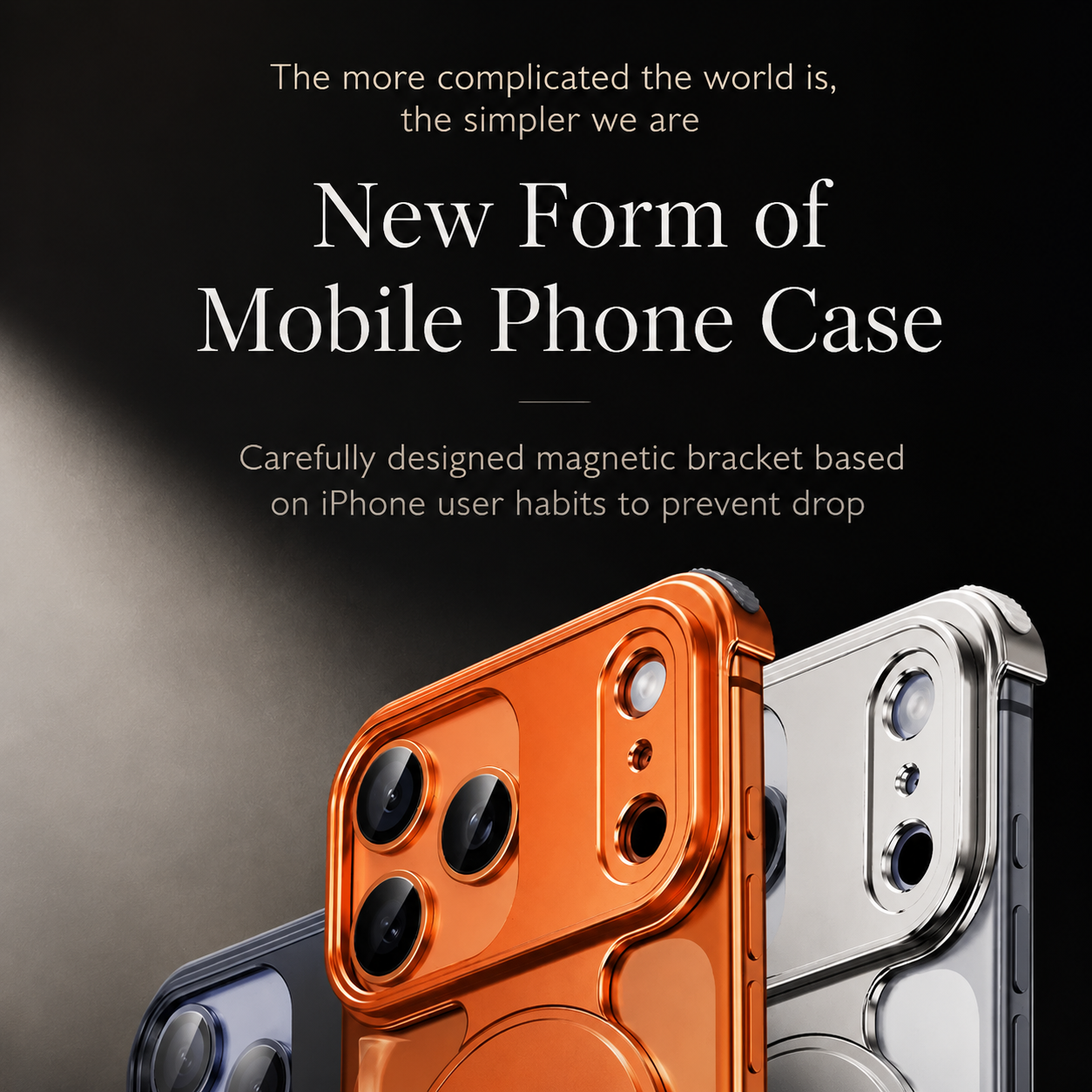 Premium Luxury iPhone Case MagSafe Compatible Z Shape Aluminum Alloy Frameless Cover Metal Shockproof Slim Minimal Protective Durable Design