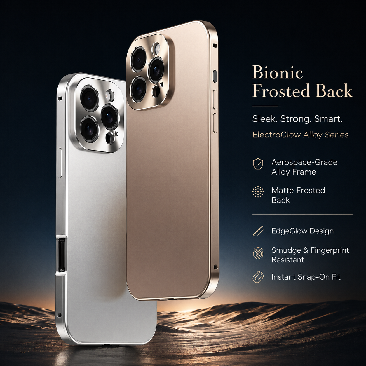 Premium Luxury iPhone Case Magnetic Aluminum Frame Cover Shockproof Full Camera Protection Slim Metal Design Wireless Charging Compatible Finish