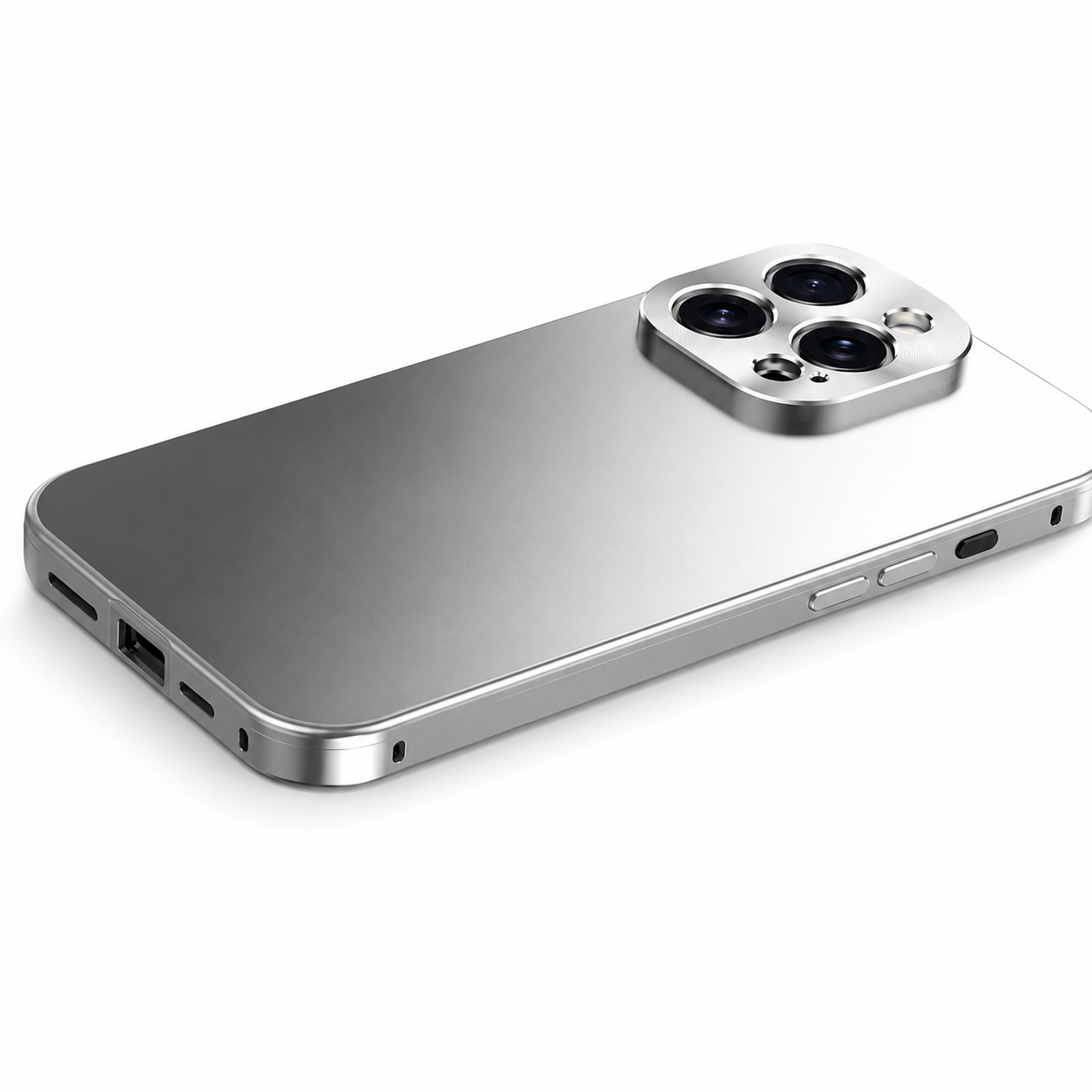Premium Luxury iPhone Case Magnetic Aluminum Frame Cover Shockproof Full Camera Protection Slim Metal Design Wireless Charging Compatible Finish