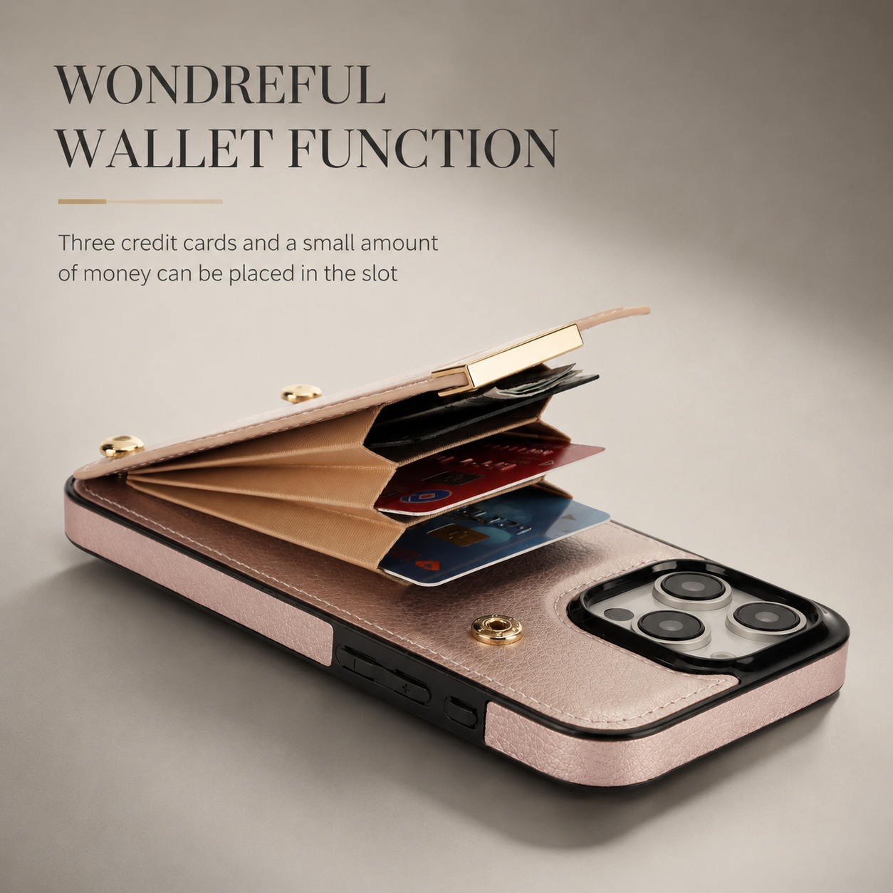Premium Luxury iPhone Case PU Leather Wallet Flip Cover Card Holder Secure Pocket Magnetic Closure Shockproof Full Body Protection Slim Design Finish