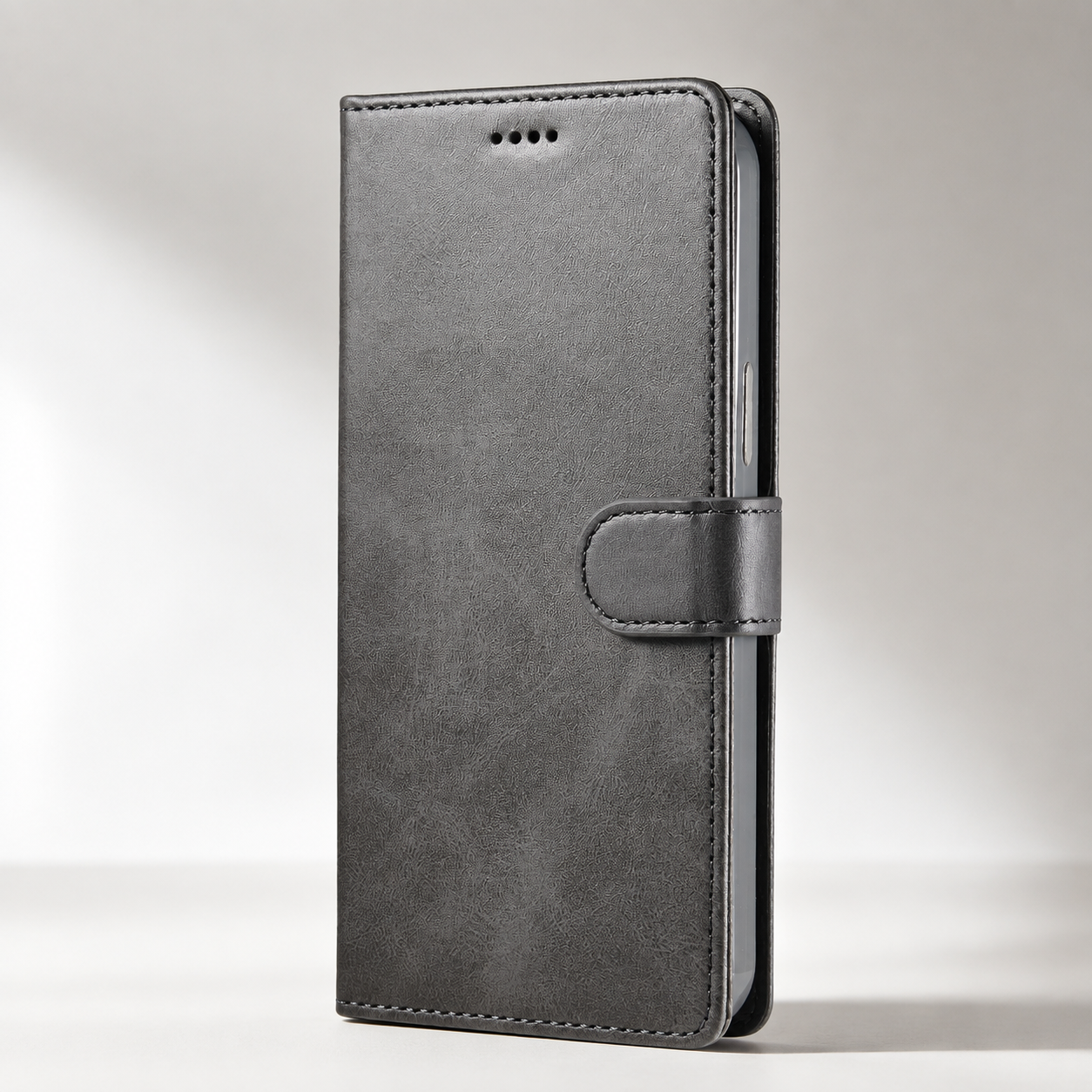 Premium Luxury iPhone Case PU Leather Wallet Flip Cover Card Slot Magnetic Closure Shockproof Full Body Protection Slim Elegant Design Finish