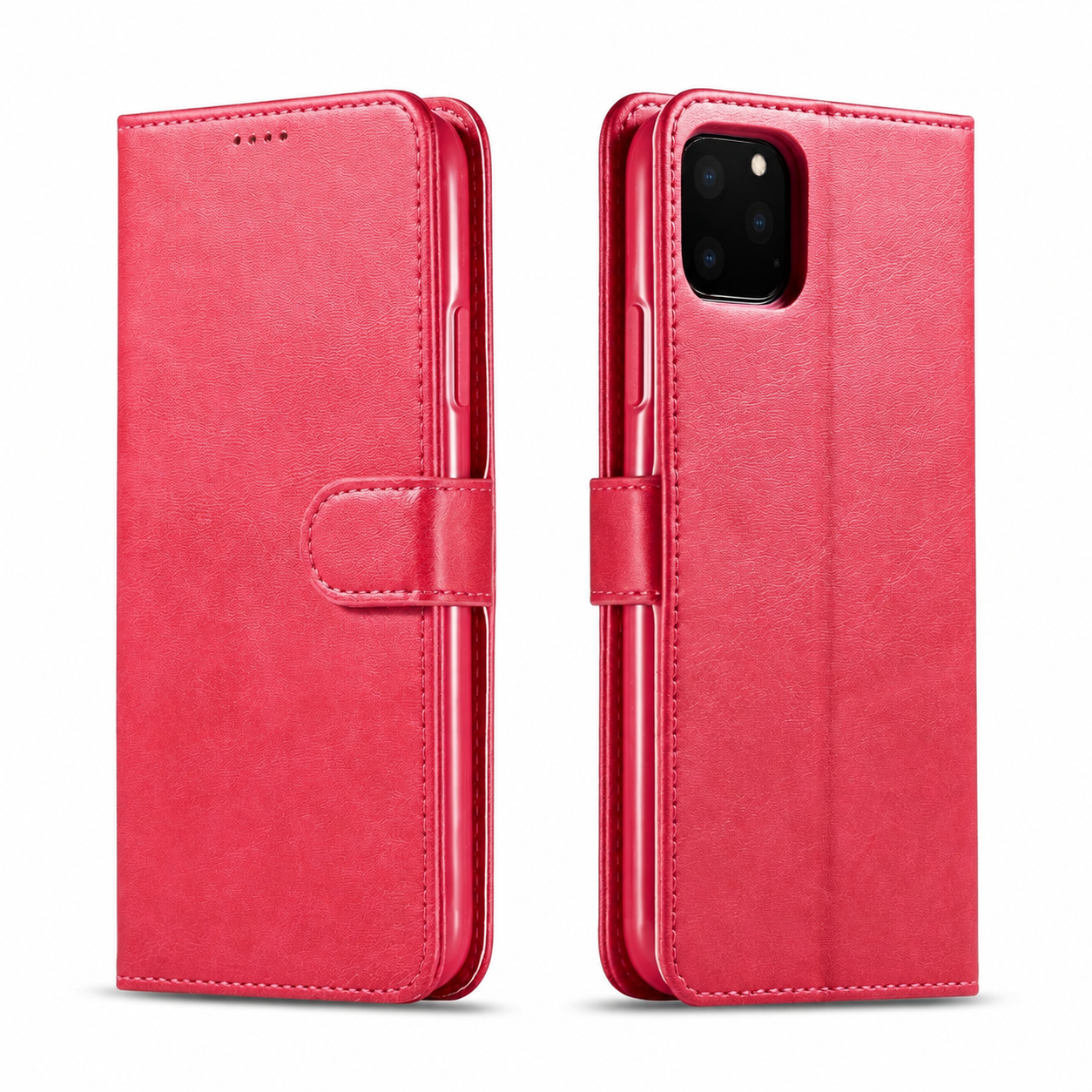 Premium Luxury iPhone Case PU Leather Wallet Flip Cover Card Slot Magnetic Closure Shockproof Full Body Protection Slim Elegant Design Finish