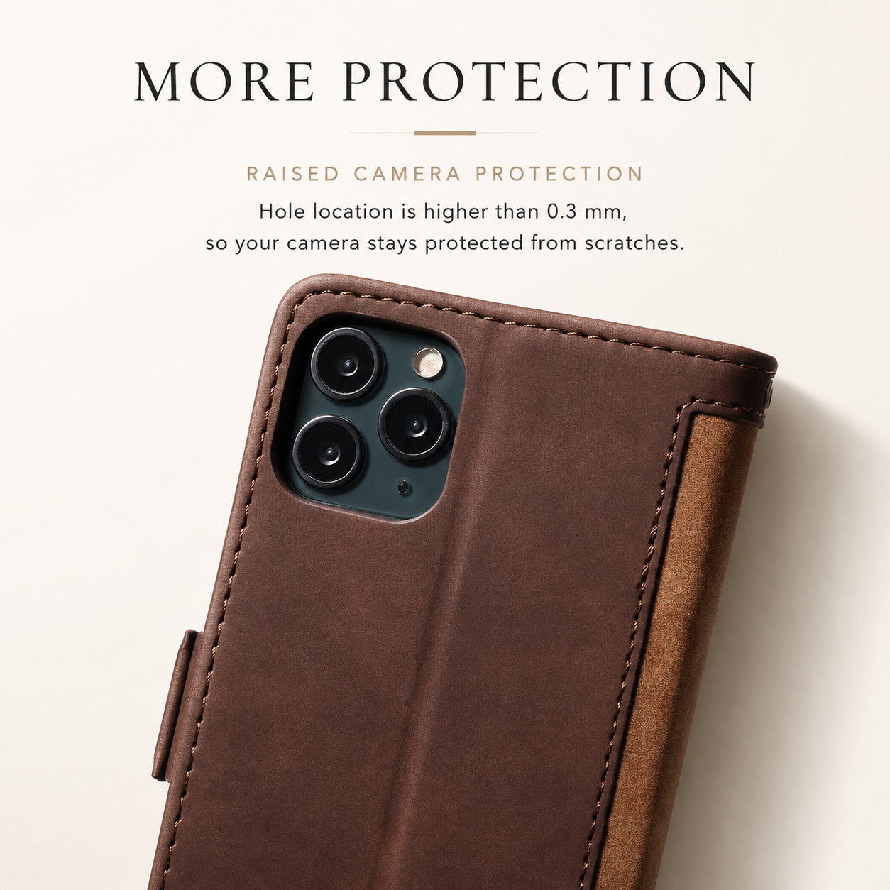 Premium Luxury iPhone Case PU Leather Wallet Flip Cover Card Slots Magnetic Closure Kickstand Shockproof Full Body Protection Slim Elegant Design Finish