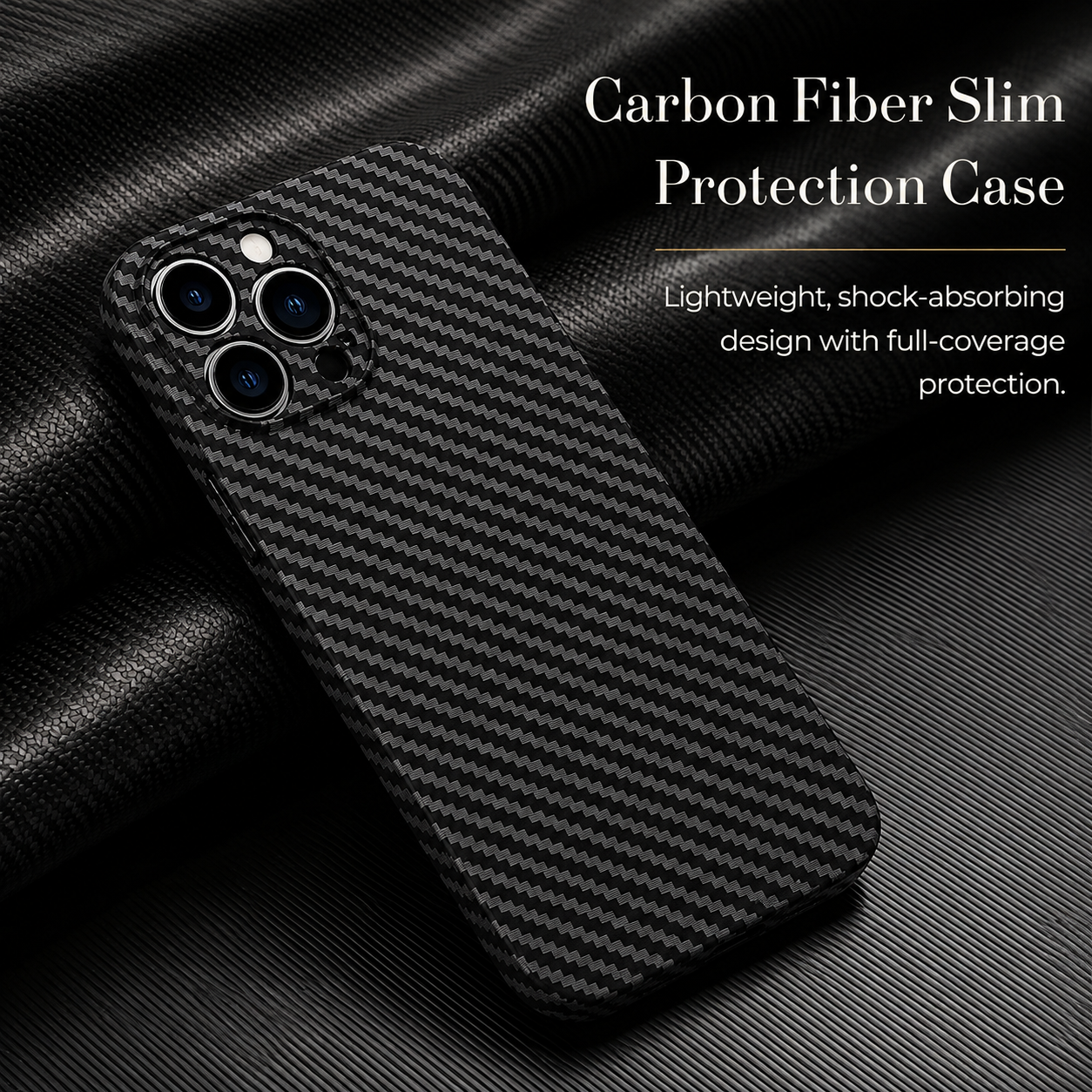 Premium Luxury iPhone Case Ultra Thin Carbon Fiber Matte Cover 0.2mm PP Back Lightweight Scratch Resistant Slim Minimalist Protective Design Finish
