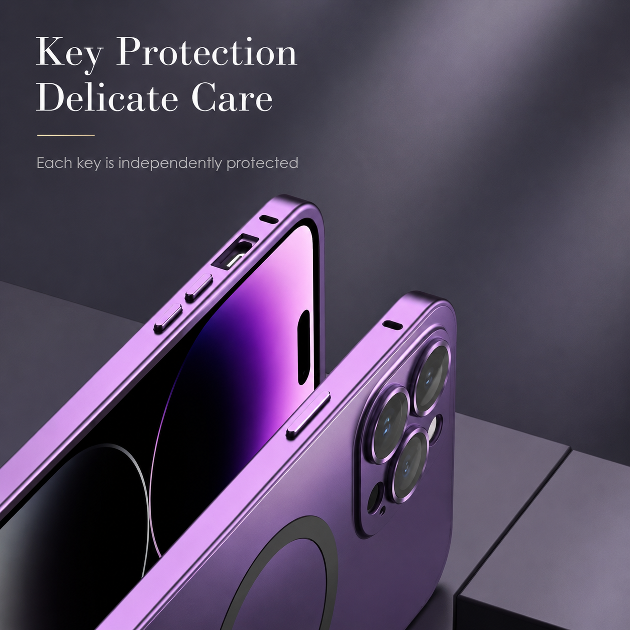 Premium Magnetic Metal iPhone Case Aluminum Frame Shockproof Slim Protective Cover Lens Film Protection Transparent Back Luxury Design