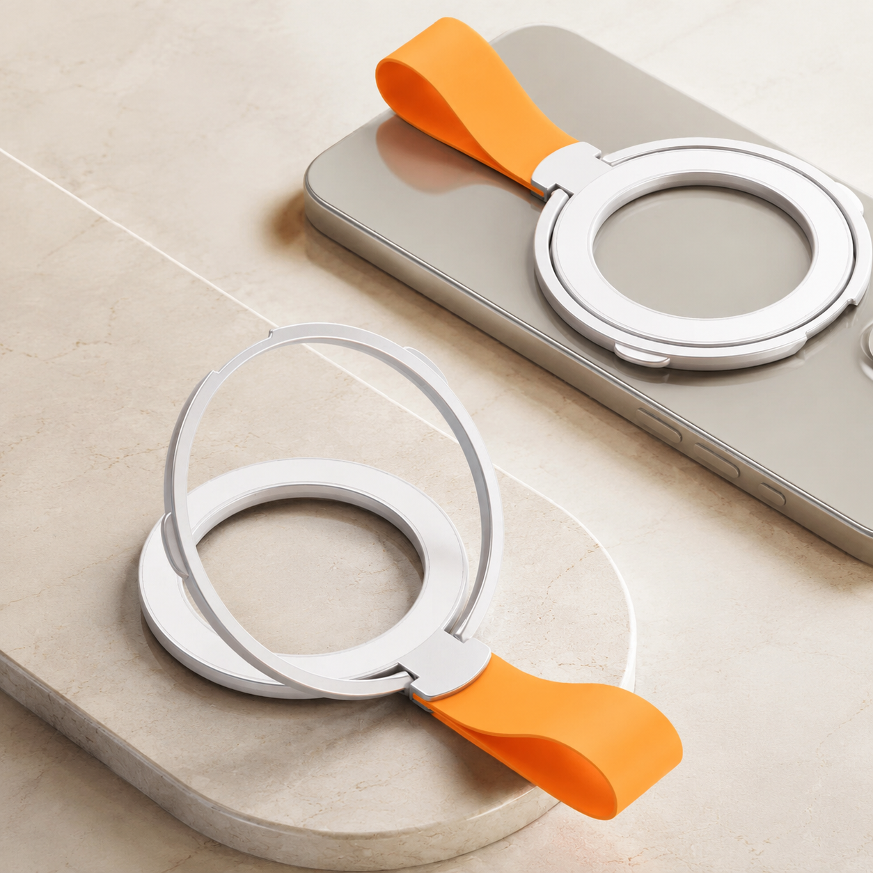 Premium Magnetic Phone Grip Stand MagSafe Finger Ring Holder Hand Strap Kickstand Magnetic Phone Holder Car Mount Desk Stand Compatible with iPhone