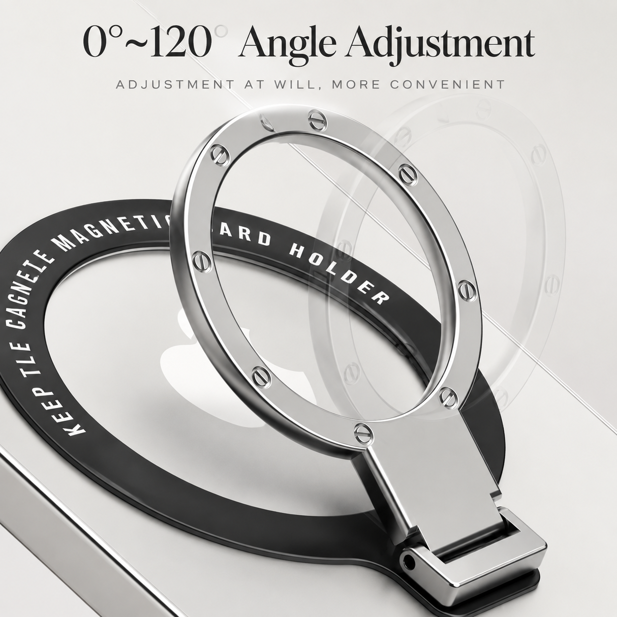 Premium Magnetic Phone Ring Holder for MagSafe 360° Rotating Phone Grip Stand Detachable Foldable Magnetic Finger Holder Kickstand Compatible with iPhone