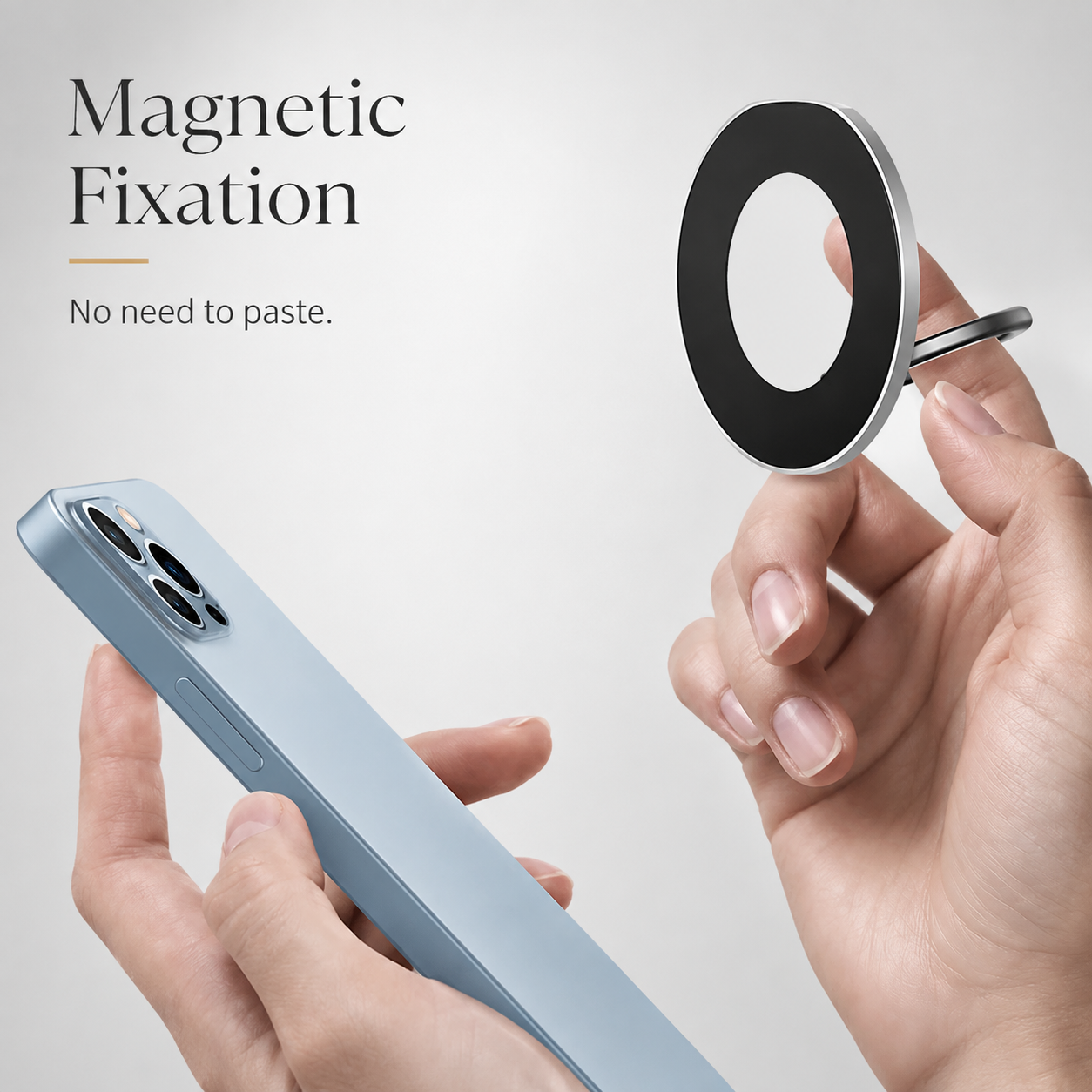 Premium Magnetic Phone Ring Holder for MagSafe 360° Rotating Phone Grip Stand Detachable Foldable Magnetic Finger Holder Kickstand Compatible with iPhone