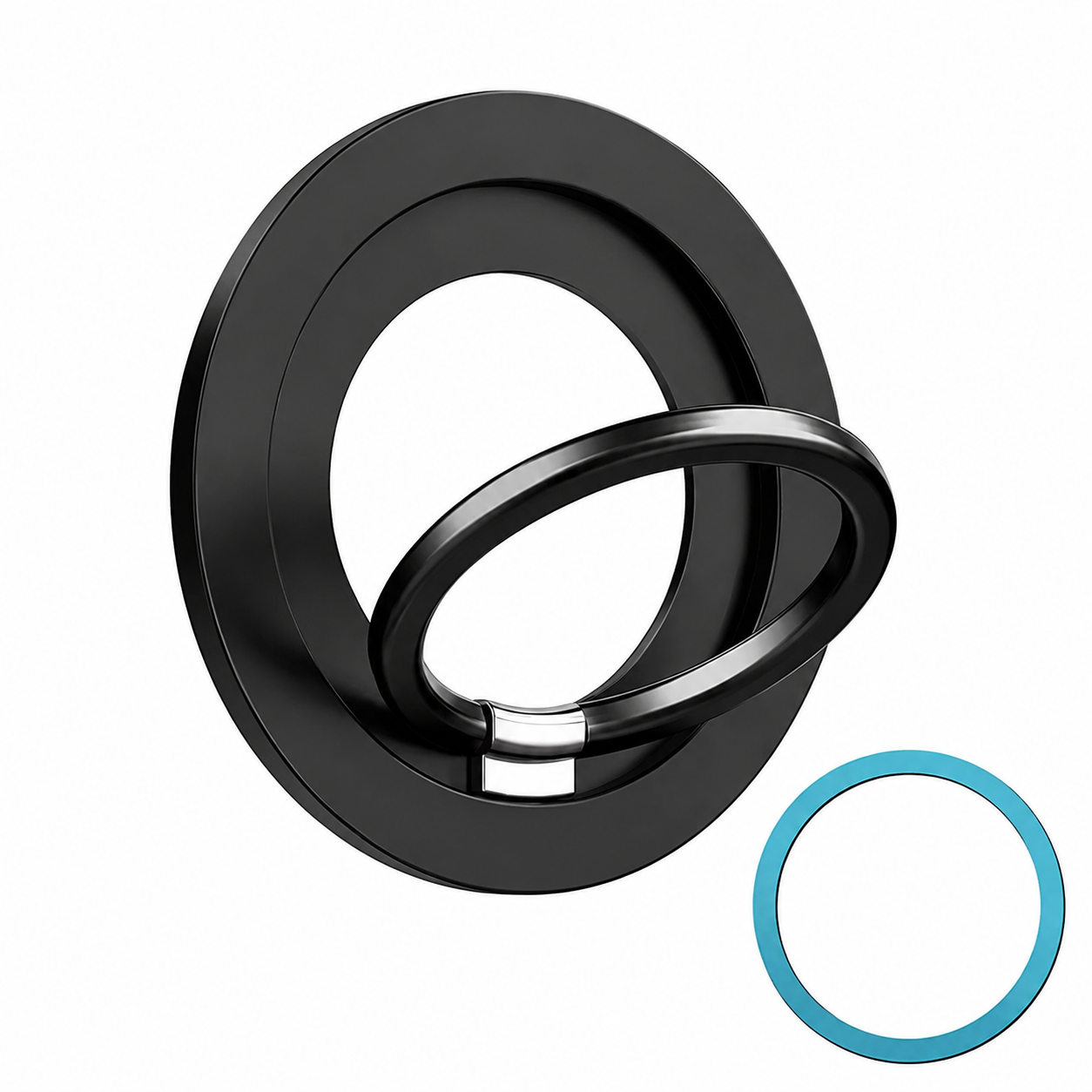 Premium Magnetic Phone Ring Holder for MagSafe 360° Rotating Phone Grip Stand Detachable Foldable Magnetic Finger Holder Kickstand Compatible with iPhone