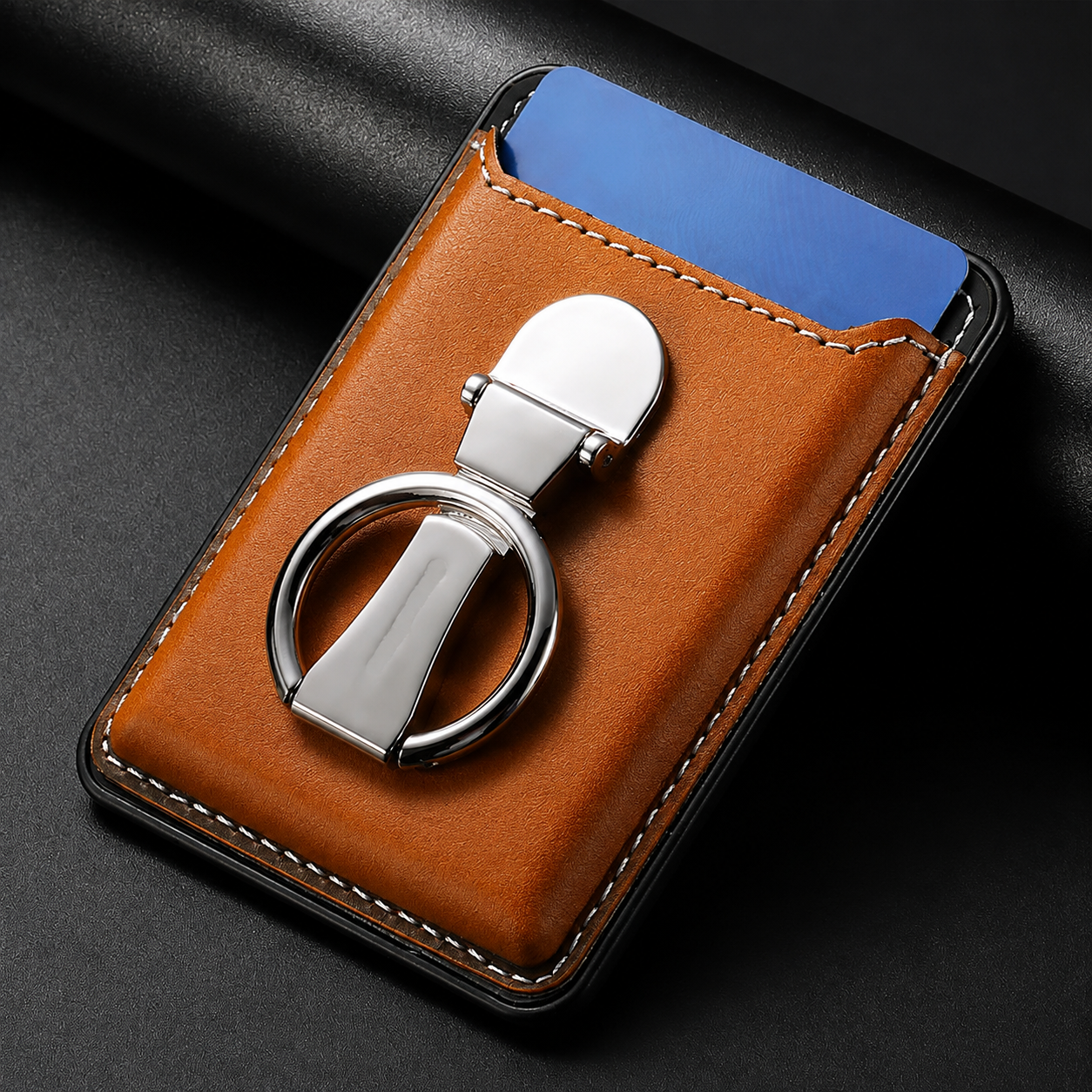 Premium Magnetic Wallet Case for MagSafe Card Holder Magnetic Wallet Multiple Card Slots Foldable Ring Holder Kickstand Strong Magnetic Attachment Compatible with iPhone