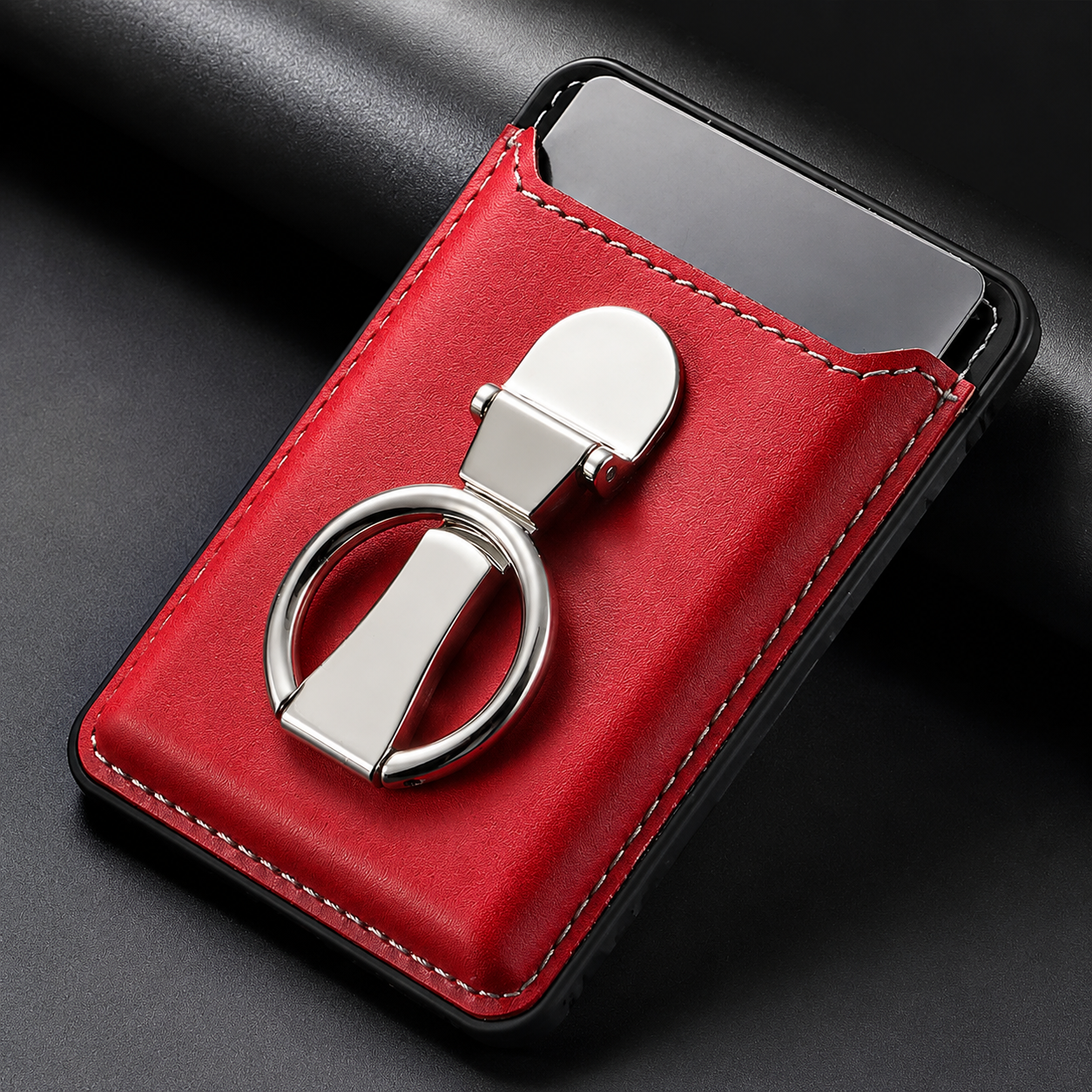 Premium Magnetic Wallet Case for MagSafe Card Holder Magnetic Wallet Multiple Card Slots Foldable Ring Holder Kickstand Strong Magnetic Attachment Compatible with iPhone
