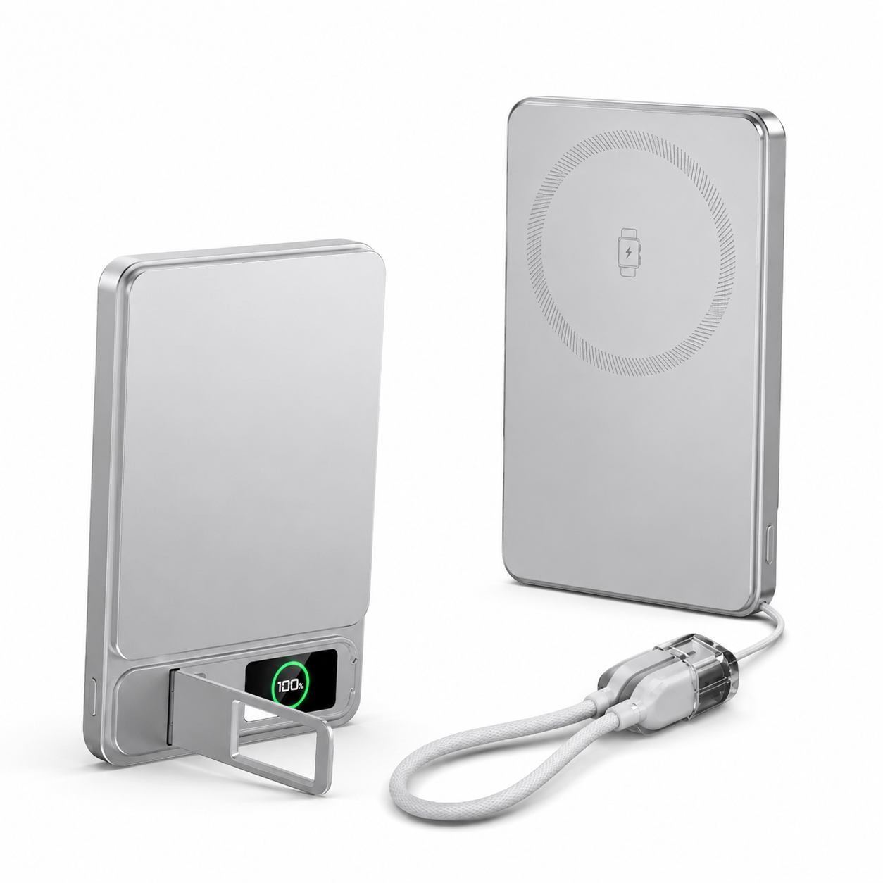 Premium Magnetic Wireless Power Bank Fast Charging Portable Battery Digital Display Metal Shell USB C Wireless Charger Two Way Charging Compatible with iPhone