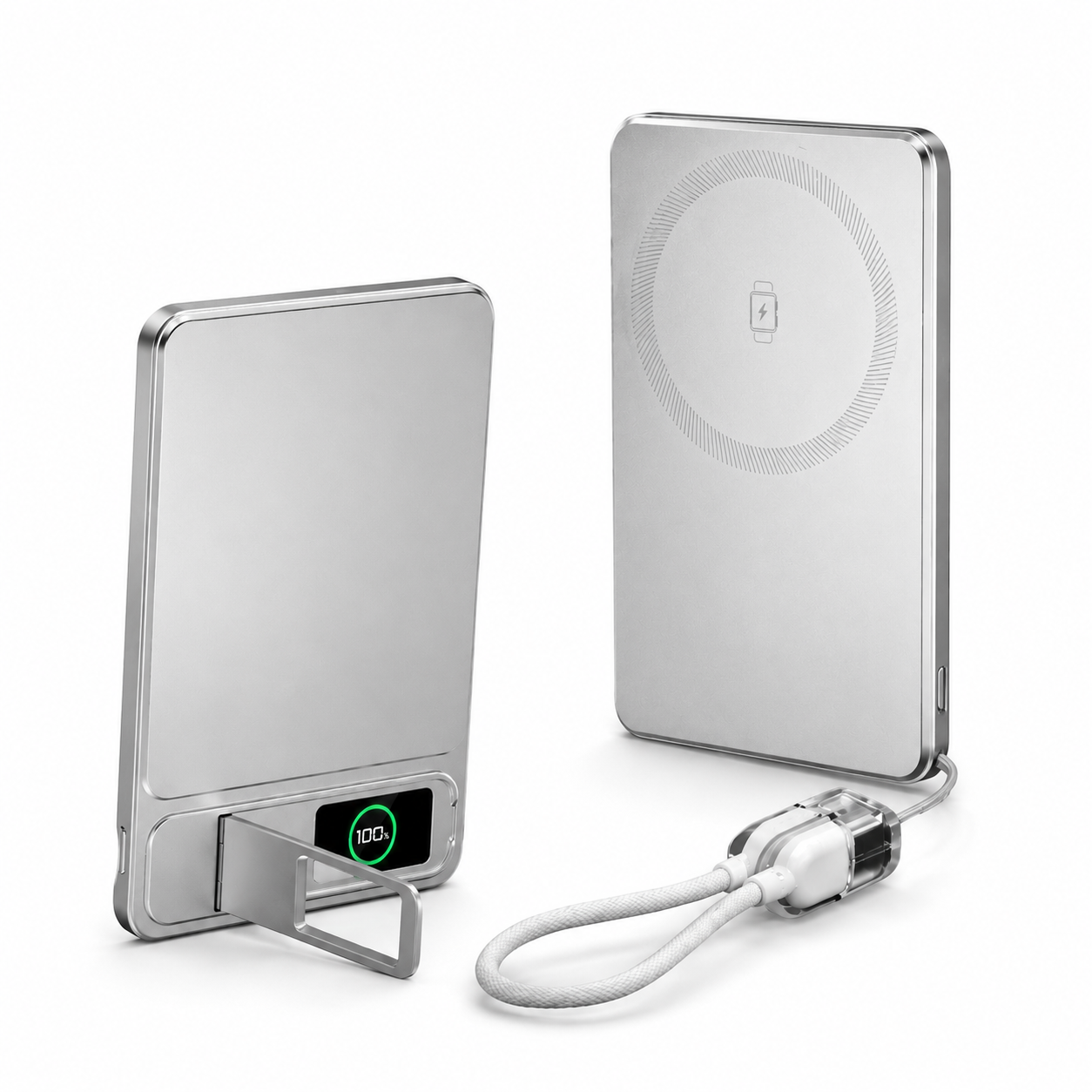 Premium Magnetic Wireless Power Bank Fast Charging Portable Battery Digital Display Metal Shell USB C Wireless Charger Two Way Charging Compatible with iPhone