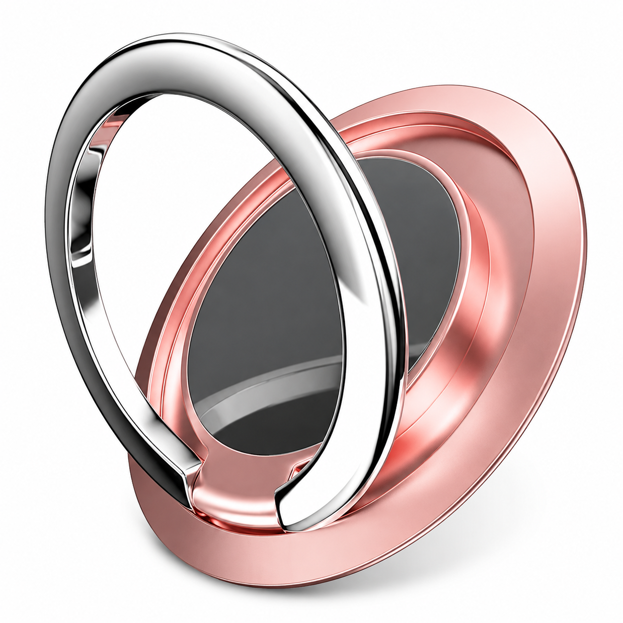 Premium Metal Finger Ring Phone Holder 180° Rotating Phone Grip Stand Universal Finger Ring Kickstand Adhesive Smartphone Holder Compatible with iPhone