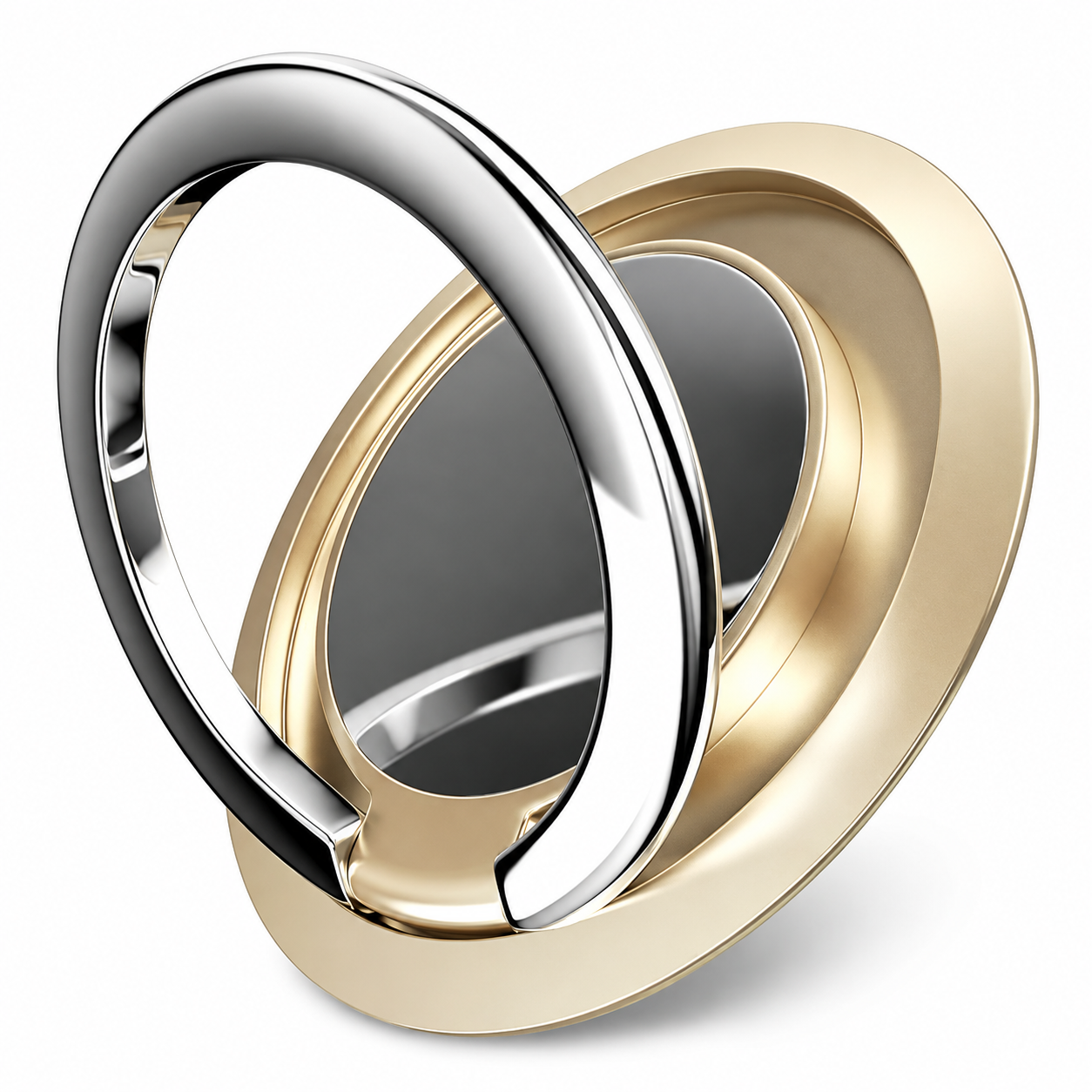 Premium Metal Finger Ring Phone Holder 180° Rotating Phone Grip Stand Universal Finger Ring Kickstand Adhesive Smartphone Holder Compatible with iPhone