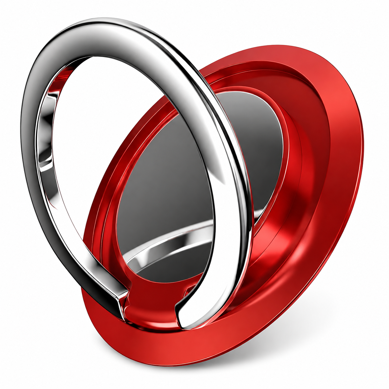Premium Metal Finger Ring Phone Holder 180° Rotating Phone Grip Stand Universal Finger Ring Kickstand Adhesive Smartphone Holder Compatible with iPhone