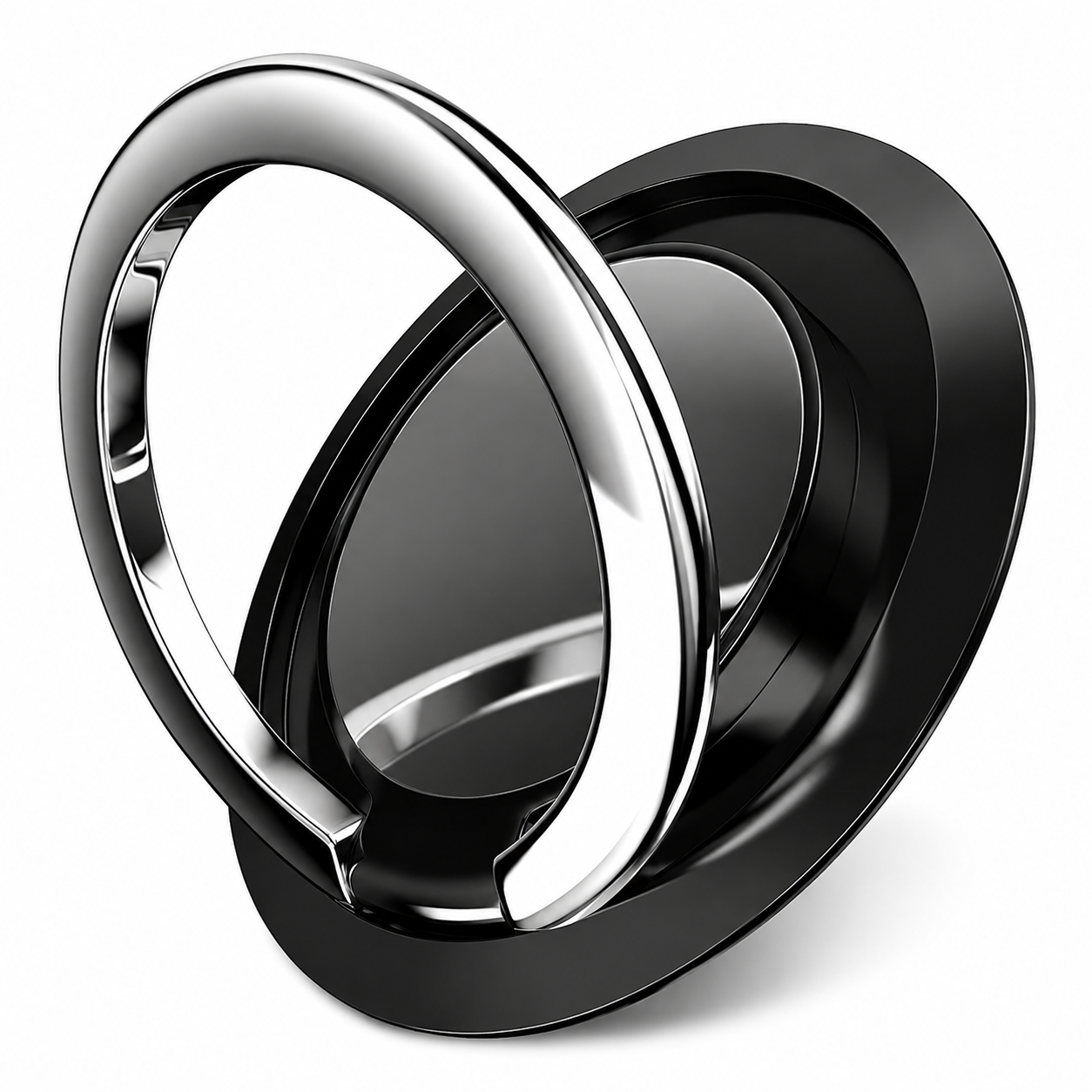 Premium Metal Finger Ring Phone Holder 180° Rotating Phone Grip Stand Universal Finger Ring Kickstand Adhesive Smartphone Holder Compatible with iPhone