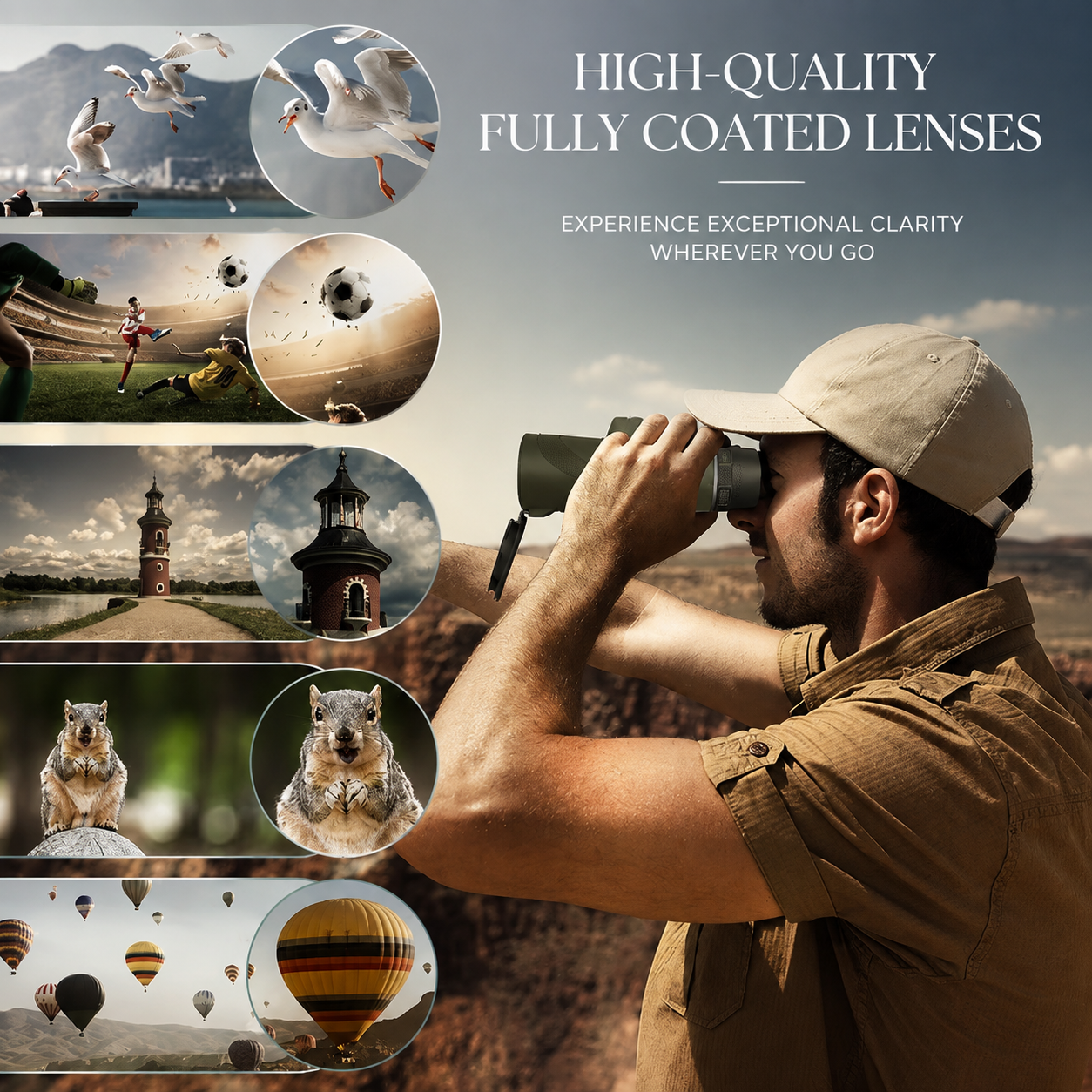 Premium Portable Zoom HD Monocular Telescope 80x100 Long Range High Power Scope FMC BAK4 Optics Phone Tripod Outdoor Travel Hunting Compatible with iPhone