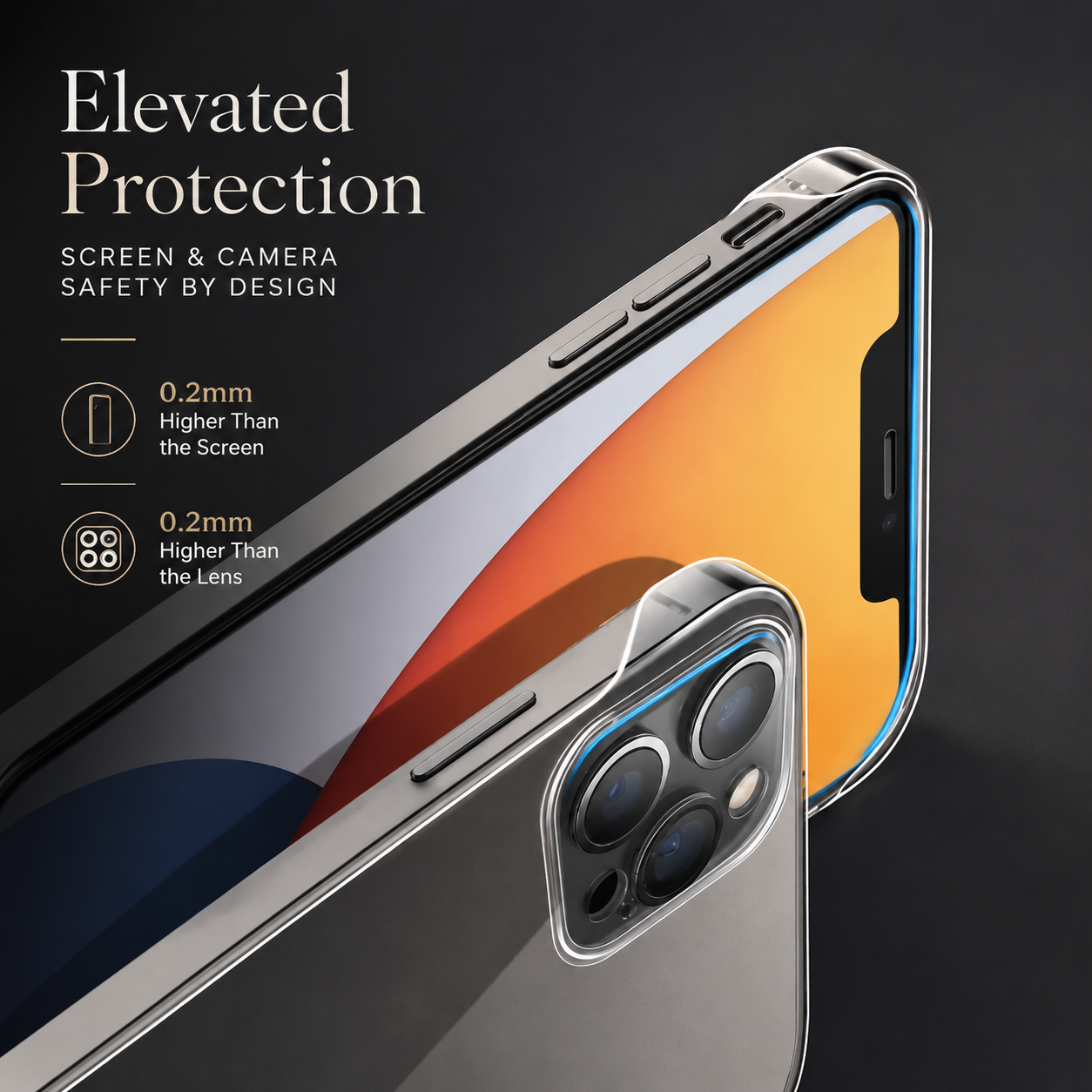 Premium Slim Frameless iPhone Case Matte PC Back Cover TPU Edge Lightweight Shockproof Scratch Resistant Minimal Protective Cover