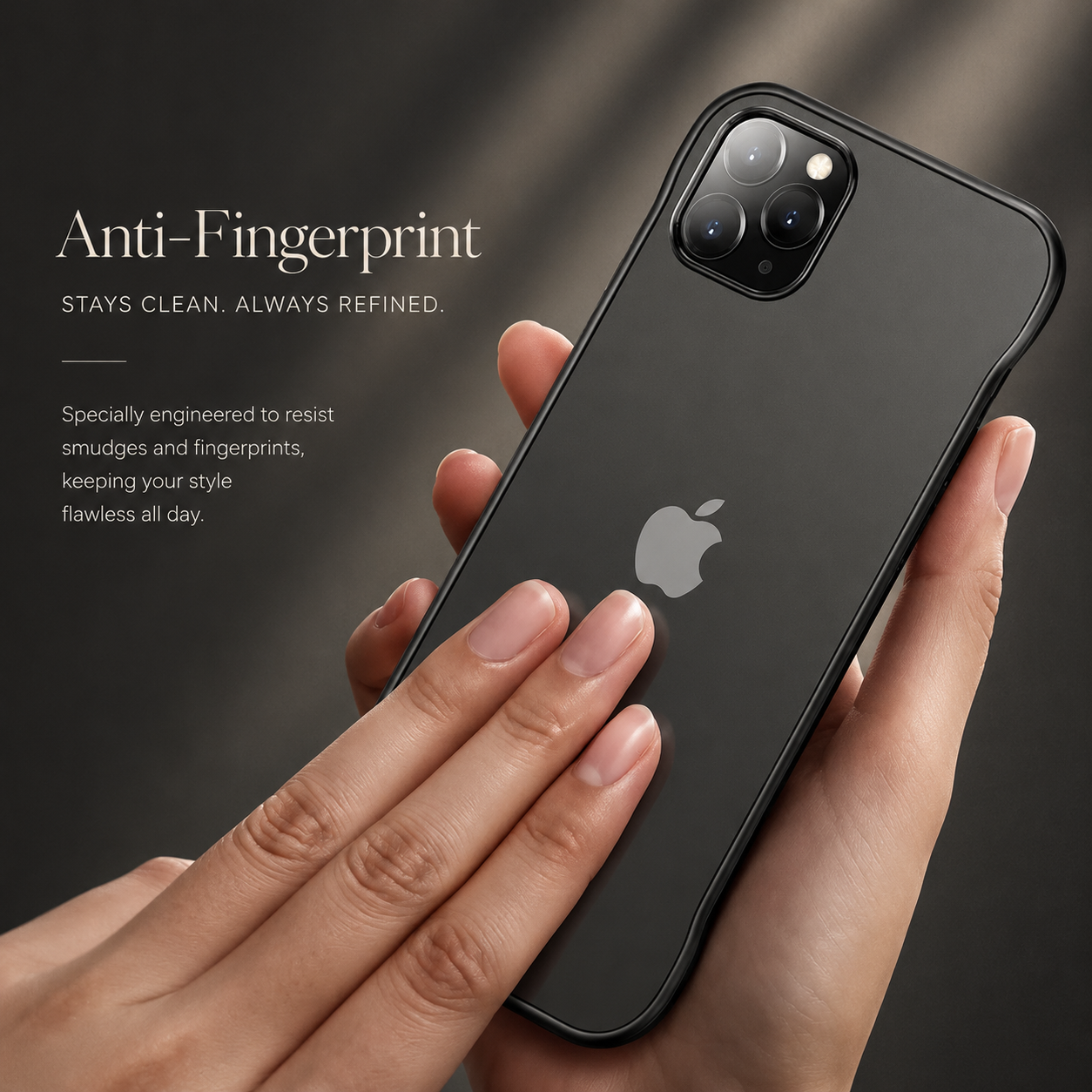 Premium Slim Frameless iPhone Case Matte PC Back Cover TPU Edge Lightweight Shockproof Scratch Resistant Minimal Protective Cover