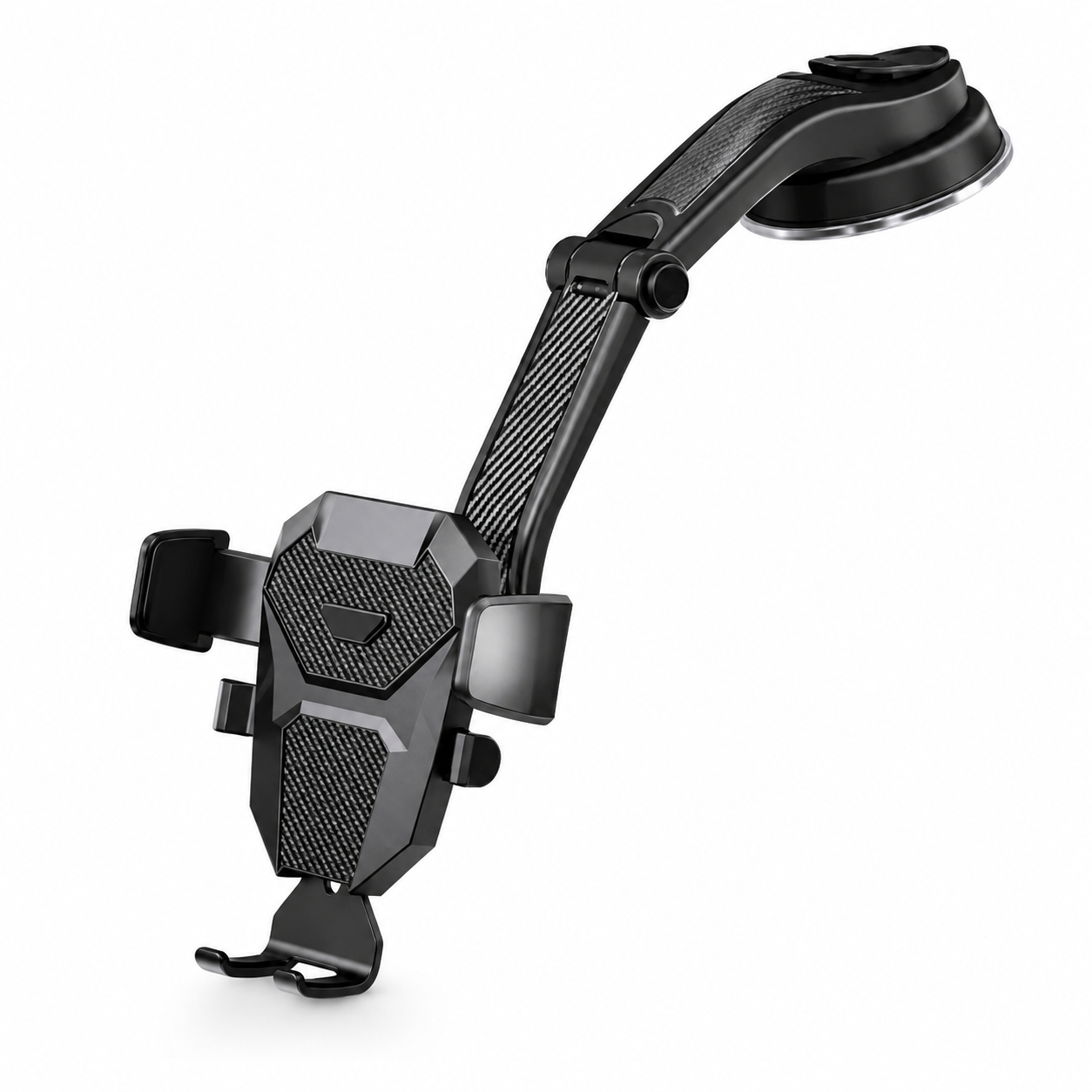 Premium Suction Cup Car Phone Holder Windshield Dashboard Phone Mount 360° Rotating Adjustable Gravity Lock Hands-Free GPS Car Stand Compatible with iPhone