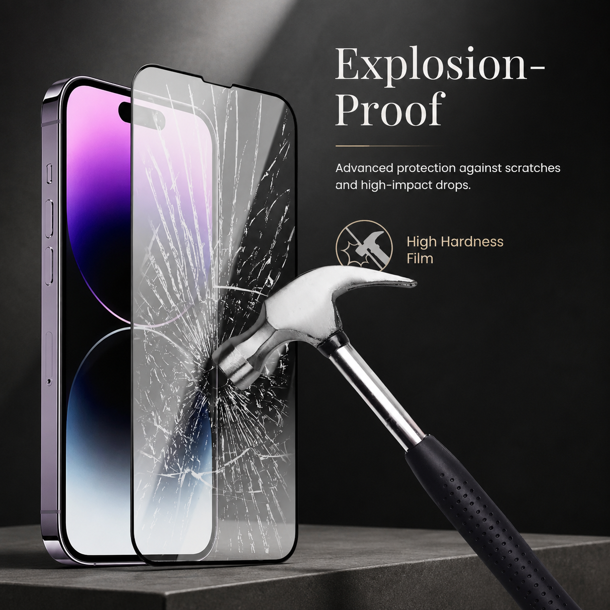 Premium Tempered Glass Screen Protector HD Clear Full Coverage Scratch Resistant Bubble Free Fingerprint Resistant Compatible with iPhone