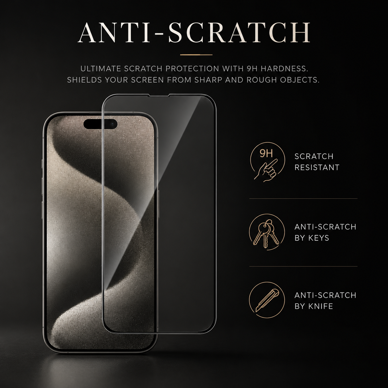 Premium Tempered Glass Screen Protector HD Clear Full Coverage Scratch Resistant Bubble Free Fingerprint Resistant Compatible with iPhone