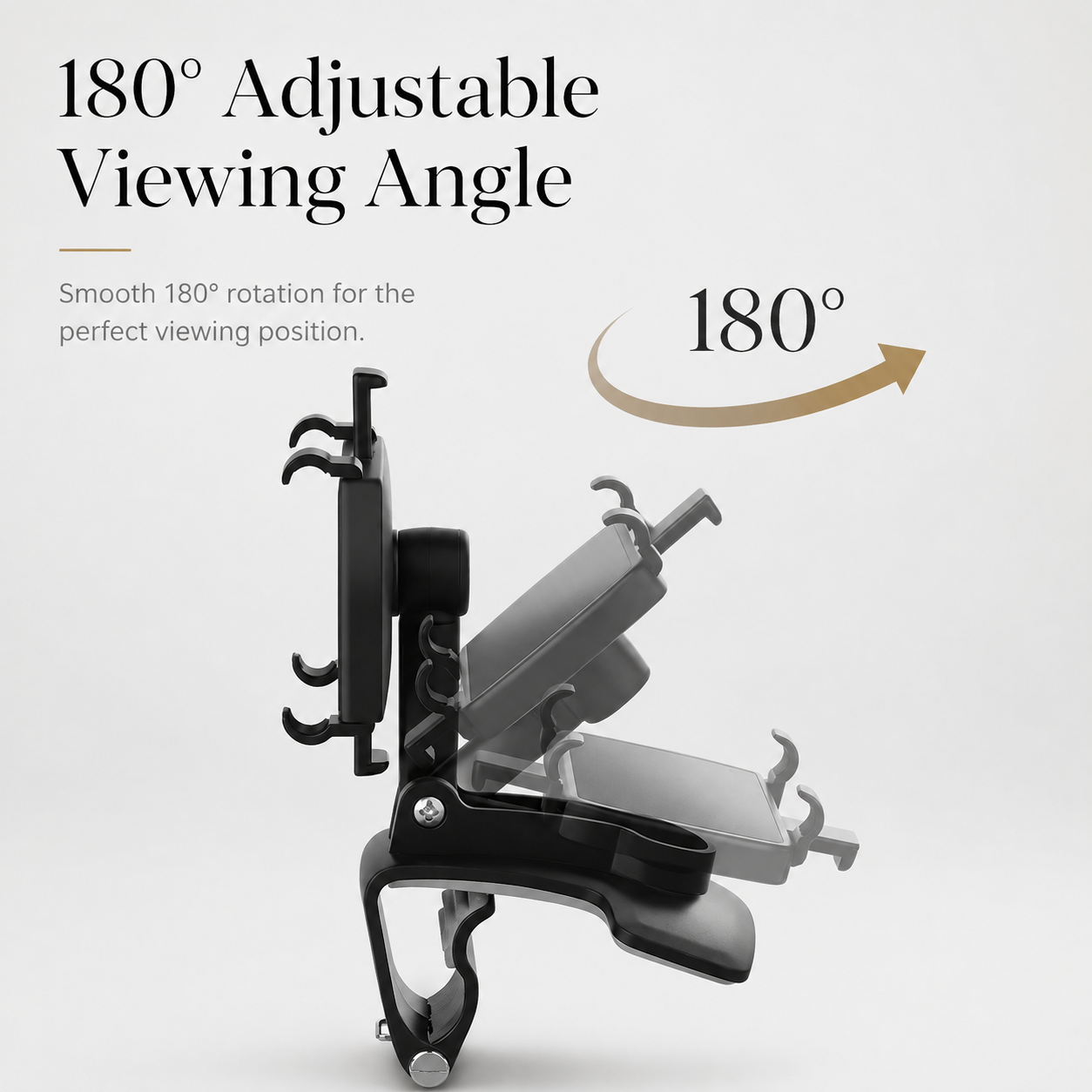 Premium Universal Car Phone Holder Mount 3-in-1 Dashboard Rearview Mirror Sun Visor Stand 360° Rotation Anti-Slip Compatible with iPhone