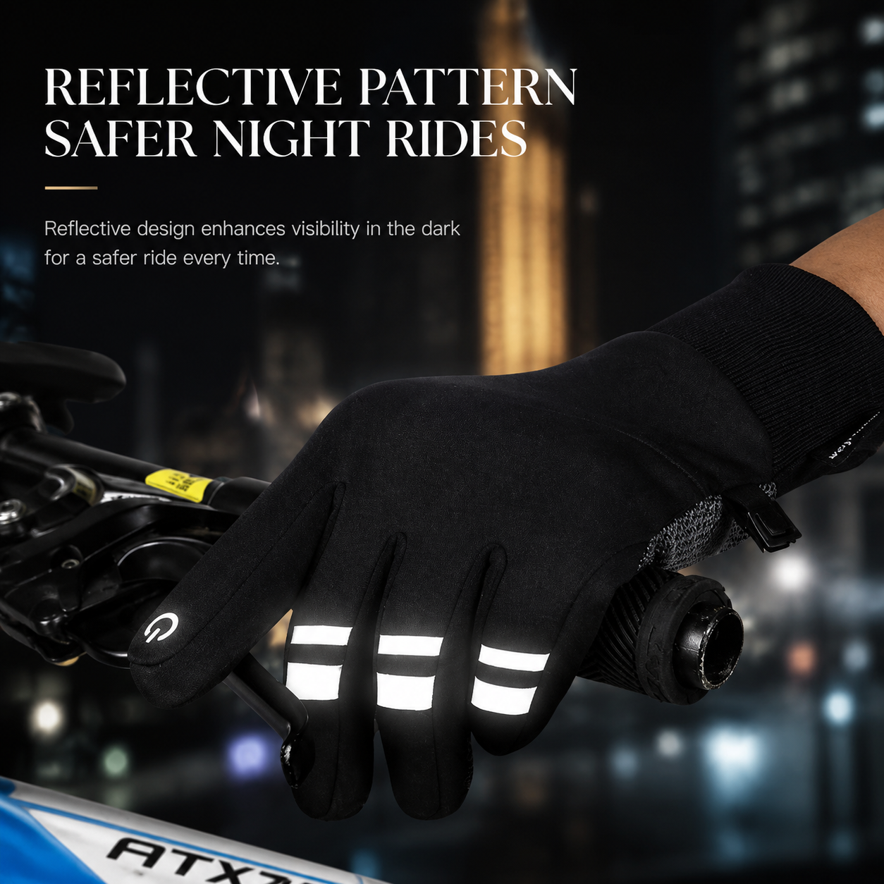 Premium Winter Cycling Gloves Waterproof Thermal Touchscreen Gloves Windproof Anti-Slip Sports Riding Gloves 3M Insulated Unisex Compatible with iPhone