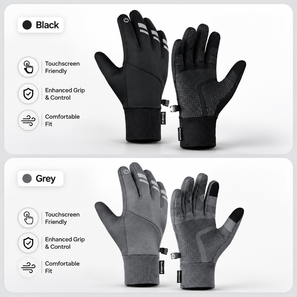 Premium Winter Cycling Gloves Waterproof Thermal Touchscreen Gloves Windproof Anti-Slip Sports Riding Gloves 3M Insulated Unisex Compatible with iPhone