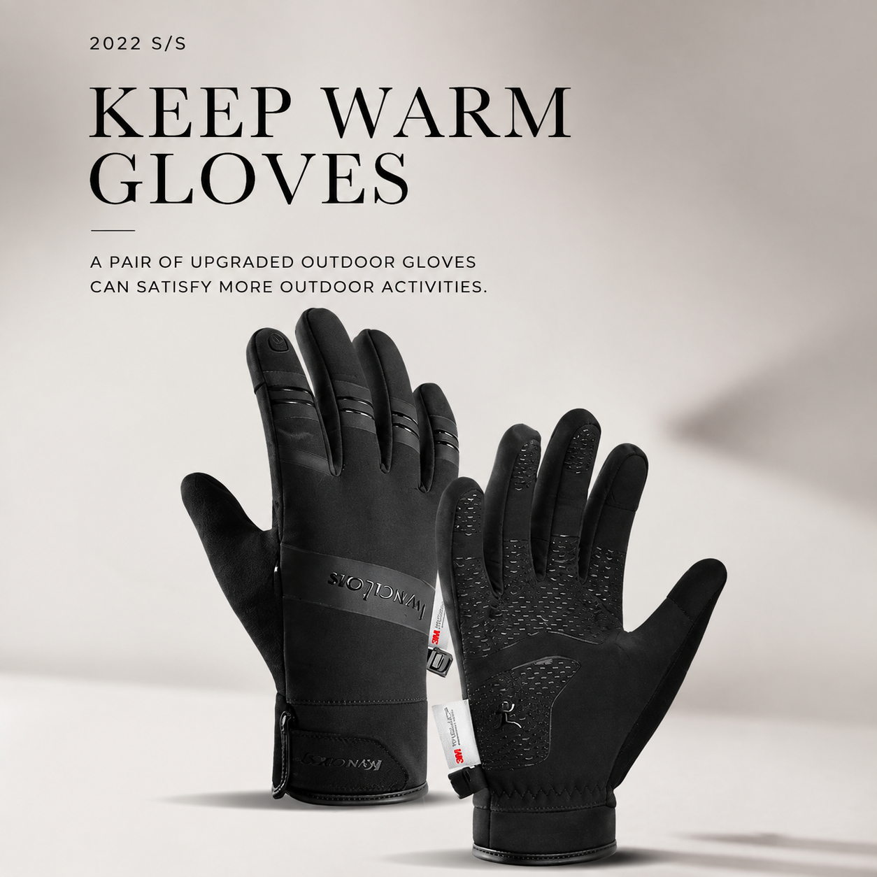 Premium Winter Cycling Gloves Waterproof Thermal Touchscreen Gloves Windproof Anti-Slip Sports Riding Gloves 3M Insulated Unisex Compatible with iPhone