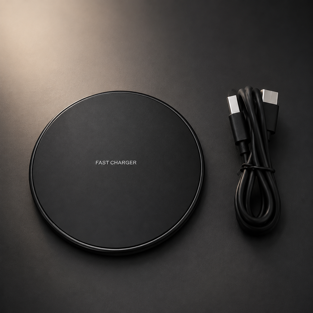 Premium Wireless Charging Pad Fast Qi Wireless Charger USB Type C Fast Charging LED Indicator Slim Induction Charging Dock Compatible with iPhone AirPods