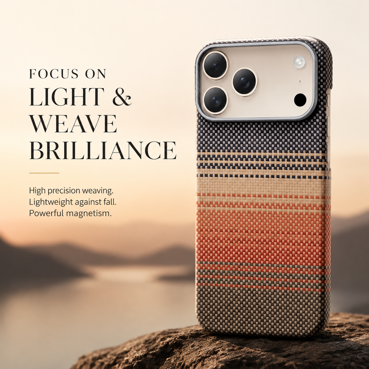 Premium iPhone Case 100% Aramid Carbon Fiber MagSafe Compatible Cover Ultra Thin Protective Case Matte Anti Scratch Raised Camera Screen Full Coverage