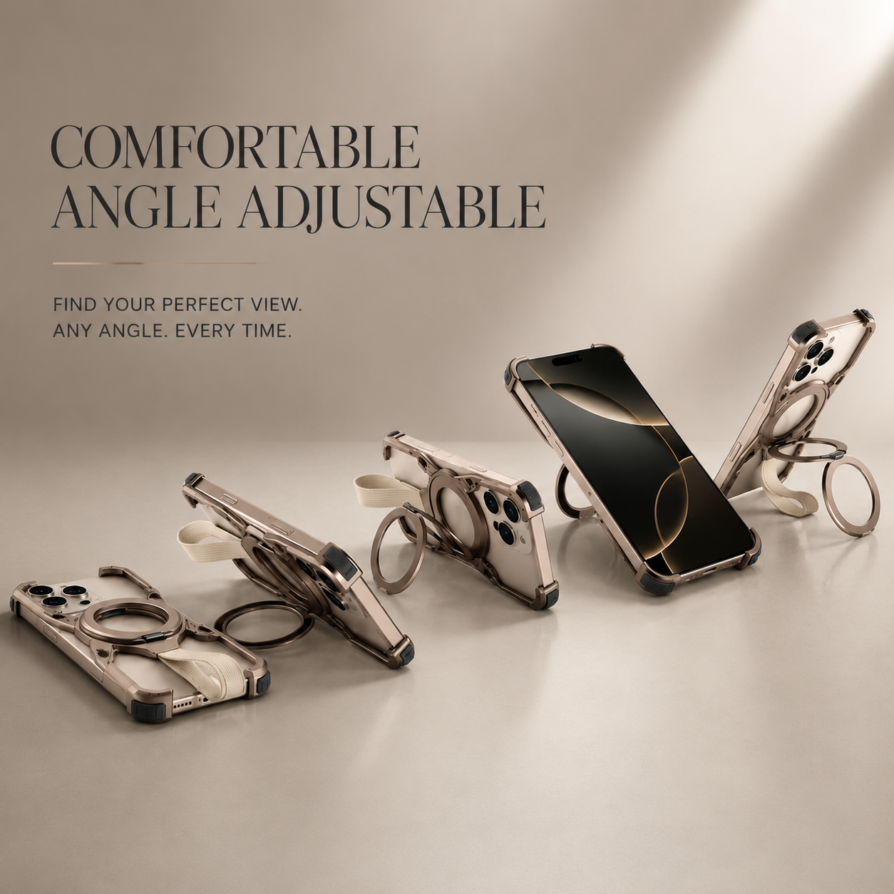 Premium iPhone Case 360 Rotating Stand Frameless Metal Frame MagSafe Compatible Shockproof Magnetic Protective Cover Camera Lens Screen Protection Ultra Thin Design