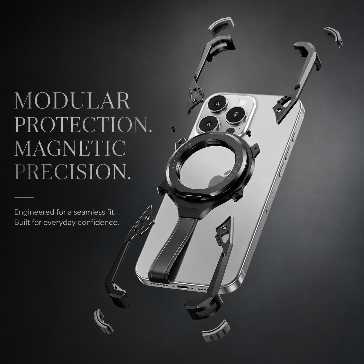 Premium iPhone Case 360 Rotating Stand Frameless Metal Frame MagSafe Compatible Shockproof Magnetic Protective Cover Camera Lens Screen Protection Ultra Thin Design