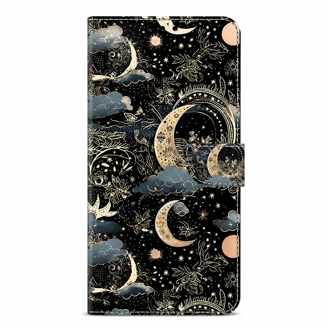 Premium iPhone Case 3D Leather Flip Wallet Magnetic Cover Card Holder Stand Function Shockproof Protective Closure Design Luxury