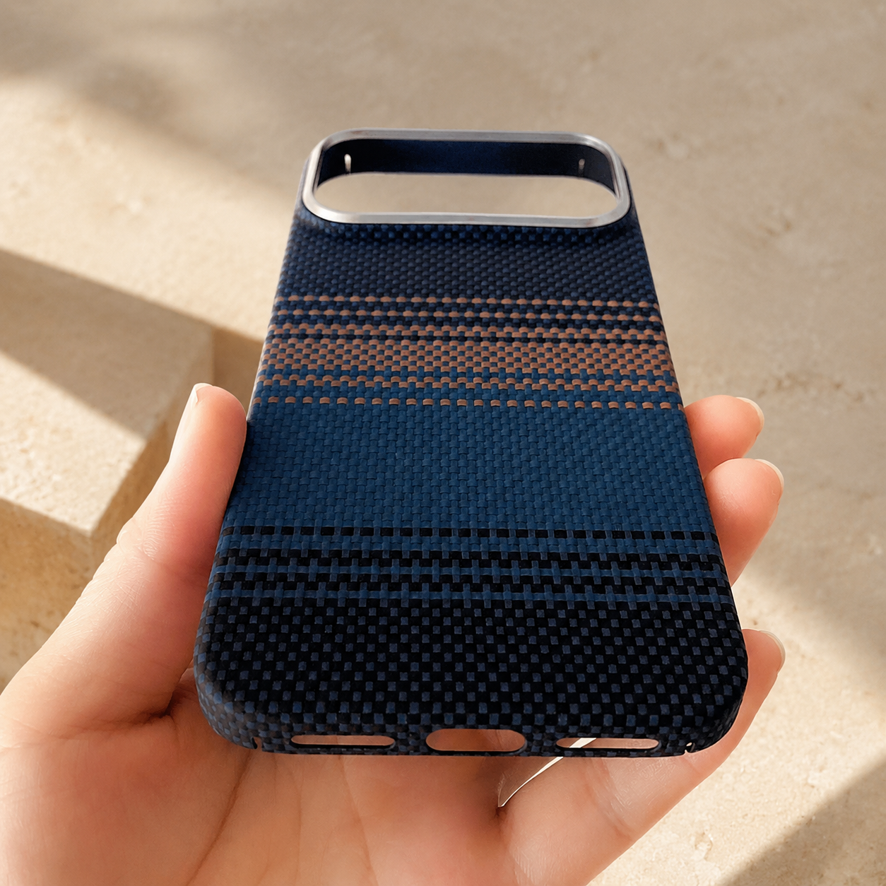 Premium iPhone Case 600D Real Carbon Fiber MagSafe Compatible Aramid Kevlar Cover Camera Lens Protection Waterproof Anti Fingerprint Ultra Thin Design