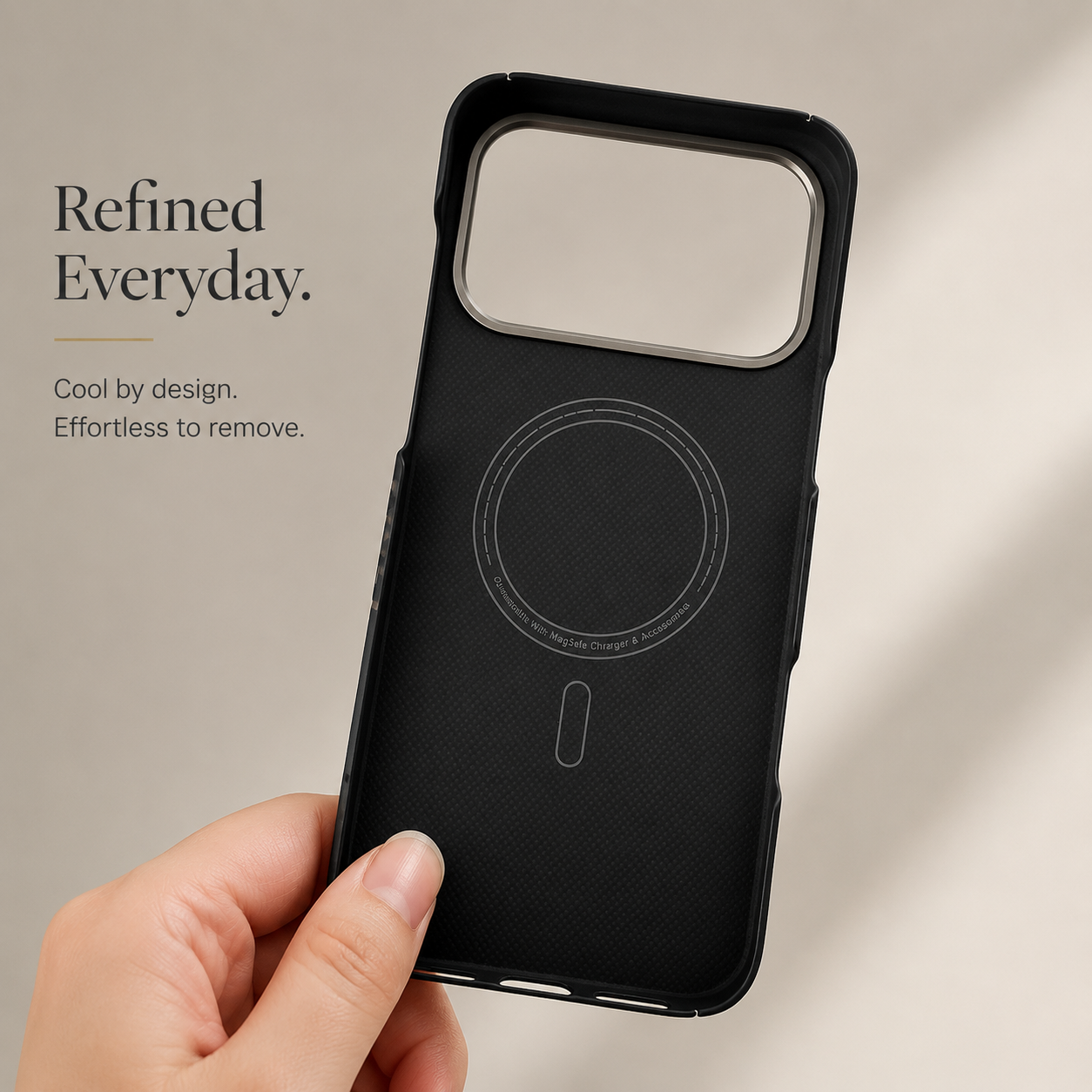 Premium iPhone Case 600D Real Carbon Fiber MagSafe Compatible Aramid Kevlar Cover Camera Lens Protection Waterproof Anti Fingerprint Ultra Thin Design