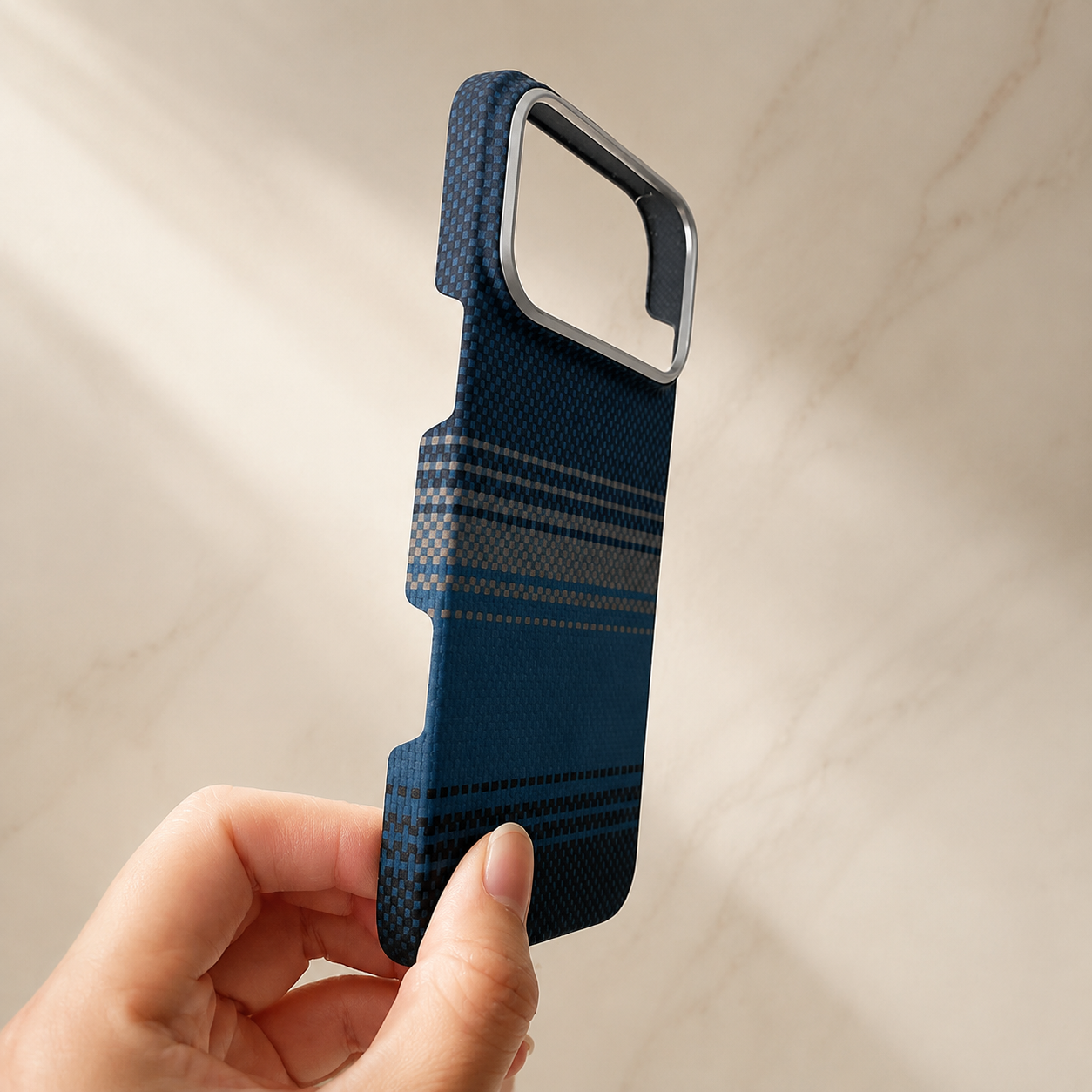 Premium iPhone Case 600D Real Carbon Fiber MagSafe Compatible Aramid Kevlar Cover Camera Lens Protection Waterproof Anti Fingerprint Ultra Thin Design